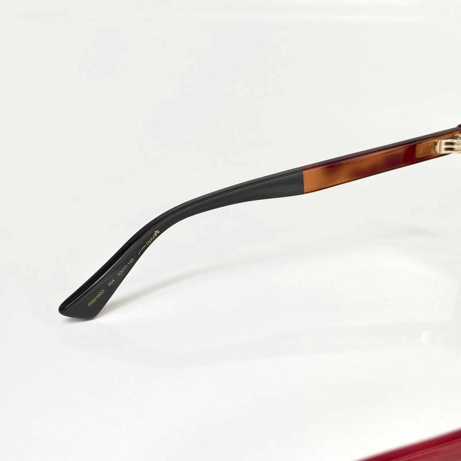 Gucci GUCCI GG0160O 0160 Tortoise Red Green Eyeglasses Optical 004 Size ONE SIZE - 2 Thumbnail