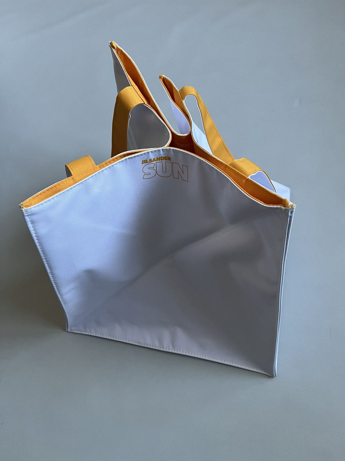 Jil Sander Vintage Jil Sander Sun Two Sided Orange White Tote Bag Size ONE SIZE - 2 Thumbnail