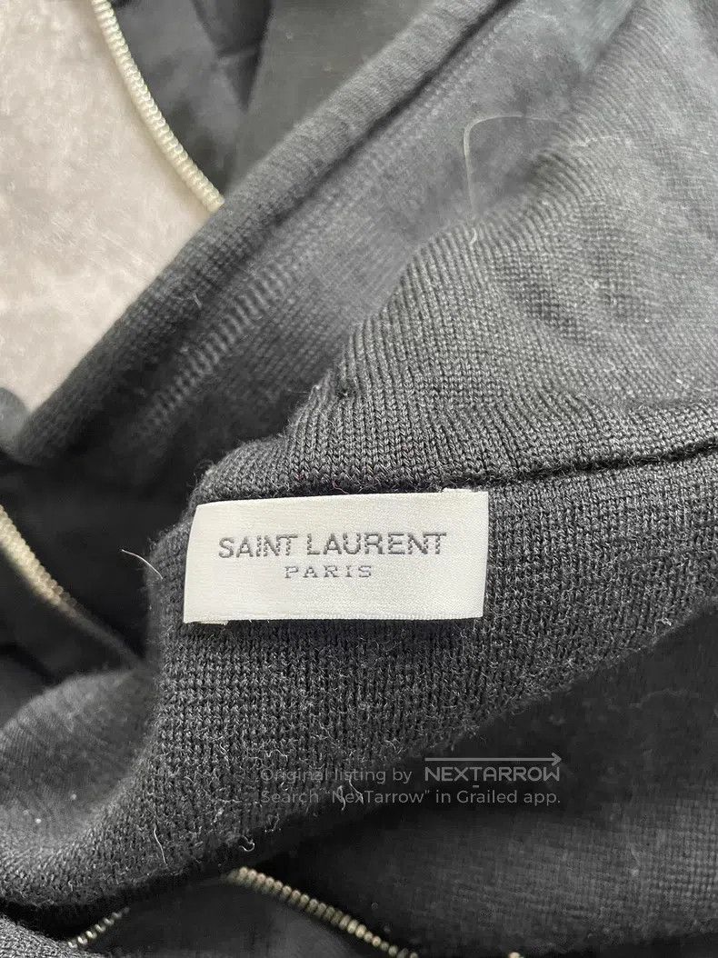 Saint Laurent Paris Saint Laurent Paris Patchwork leather zipper hooded cardig Size US S / EU 44-46 / 1 - 6 Thumbnail