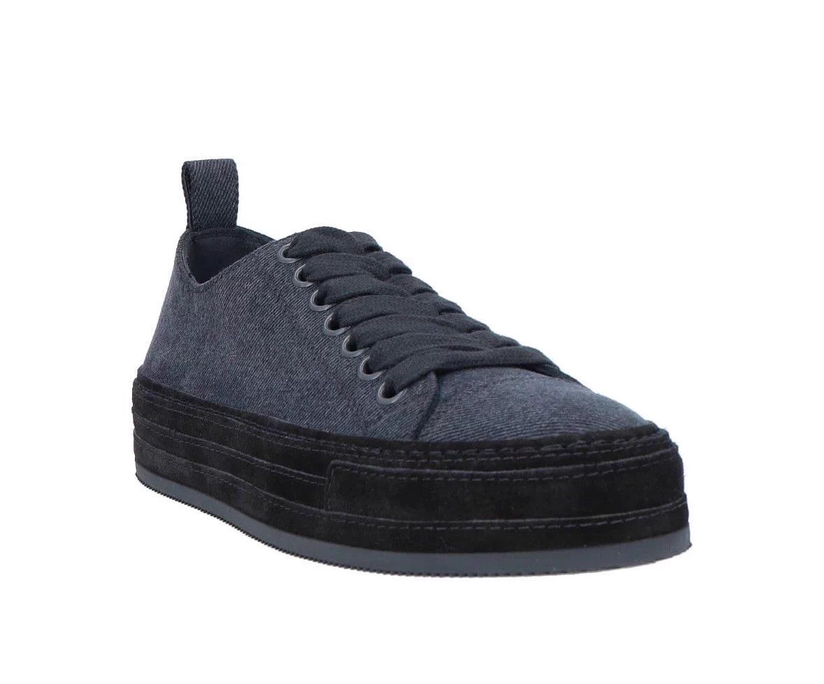 Ann Demeulemeester Ann Demeulemeester Men's Denim Leather Low Top 41 EU Size US 8 / EU 41 - 2 Thumbnail