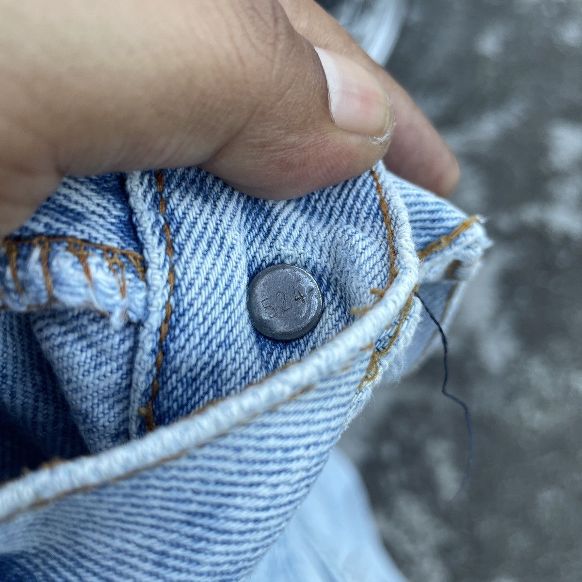 Vintage 80s Levis Button 524 Distressed Denim Jeans