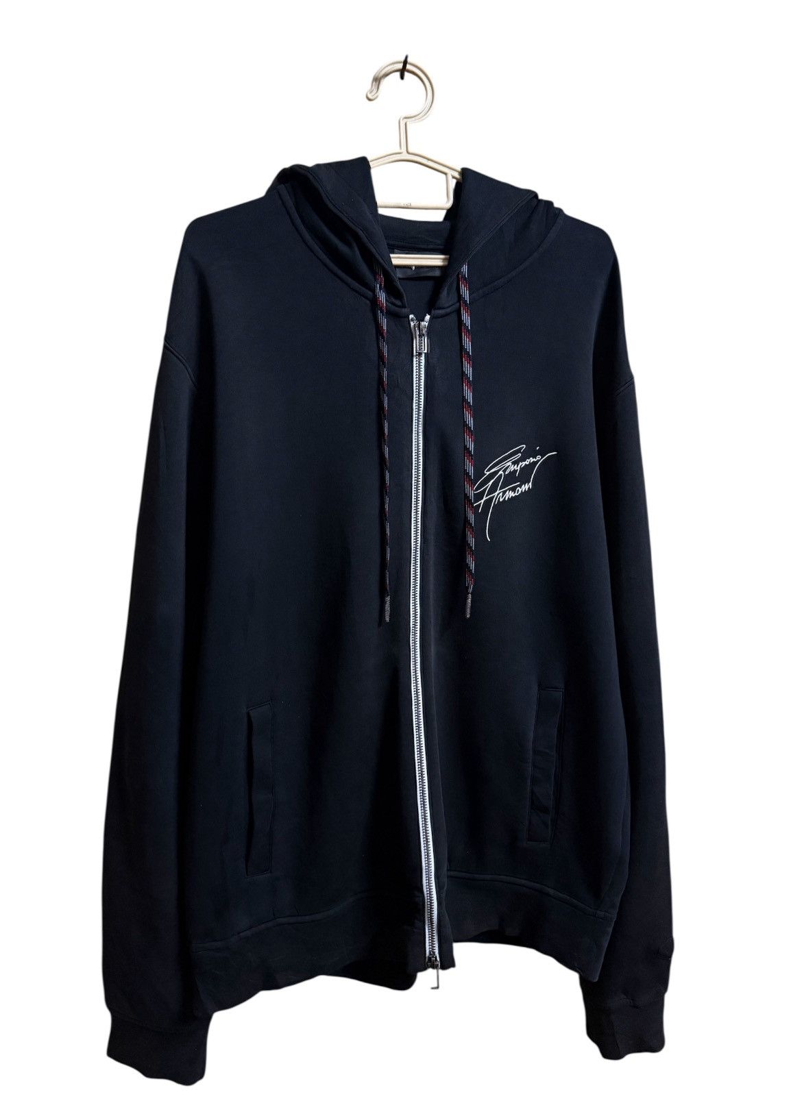 Emporio Armani Emporio Armani Hoodie Signature Embroidery Logo Size US XL / EU 56 / 4 - 2 Thumbnail