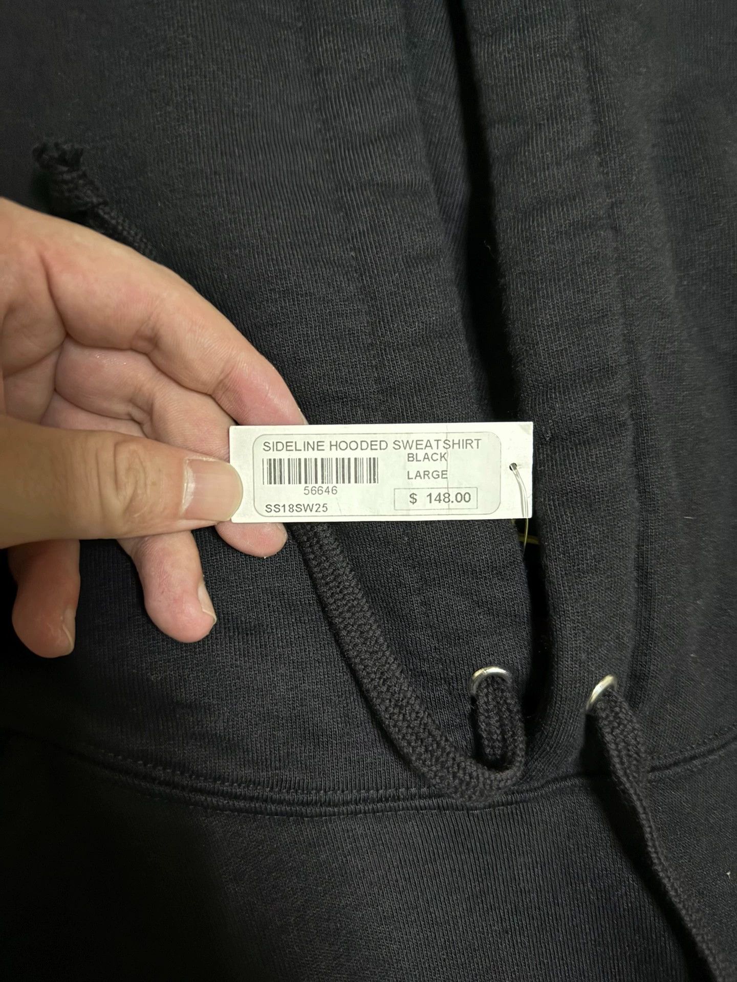 Supreme Supreme SS18 Tag Hoodie Black L New with Tags Size US L / EU 52-54 / 3 - 6 Thumbnail