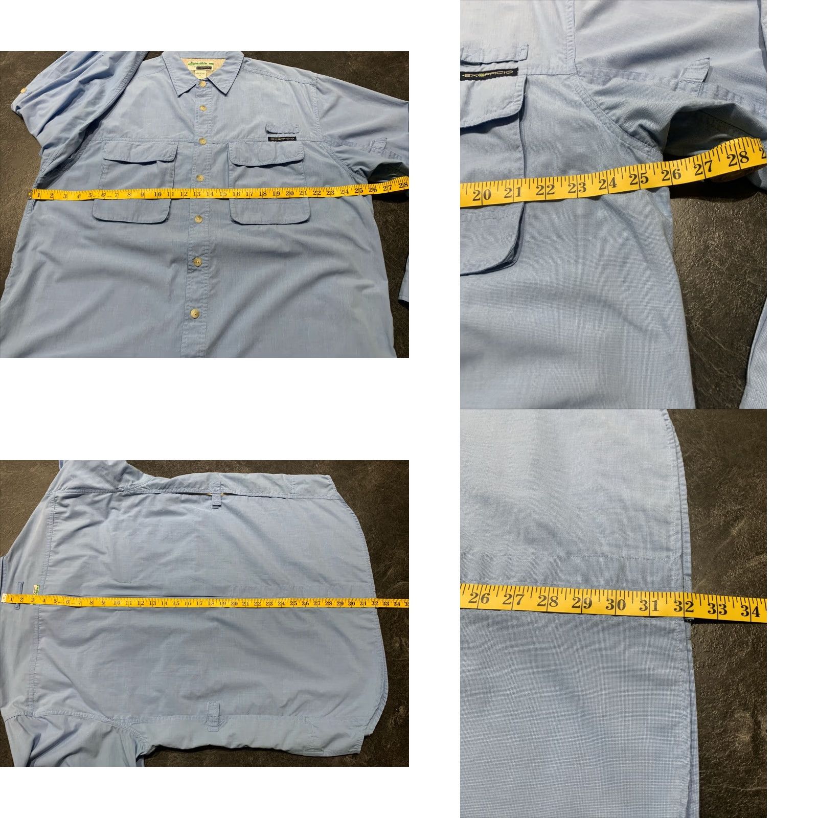 ExOfficio Exofficio Buzz Off Shirt Long Sleeve Button-Up Outdoor Casual Men’s XL Blue Size US XL / EU 56 / 4 - 8 Thumbnail