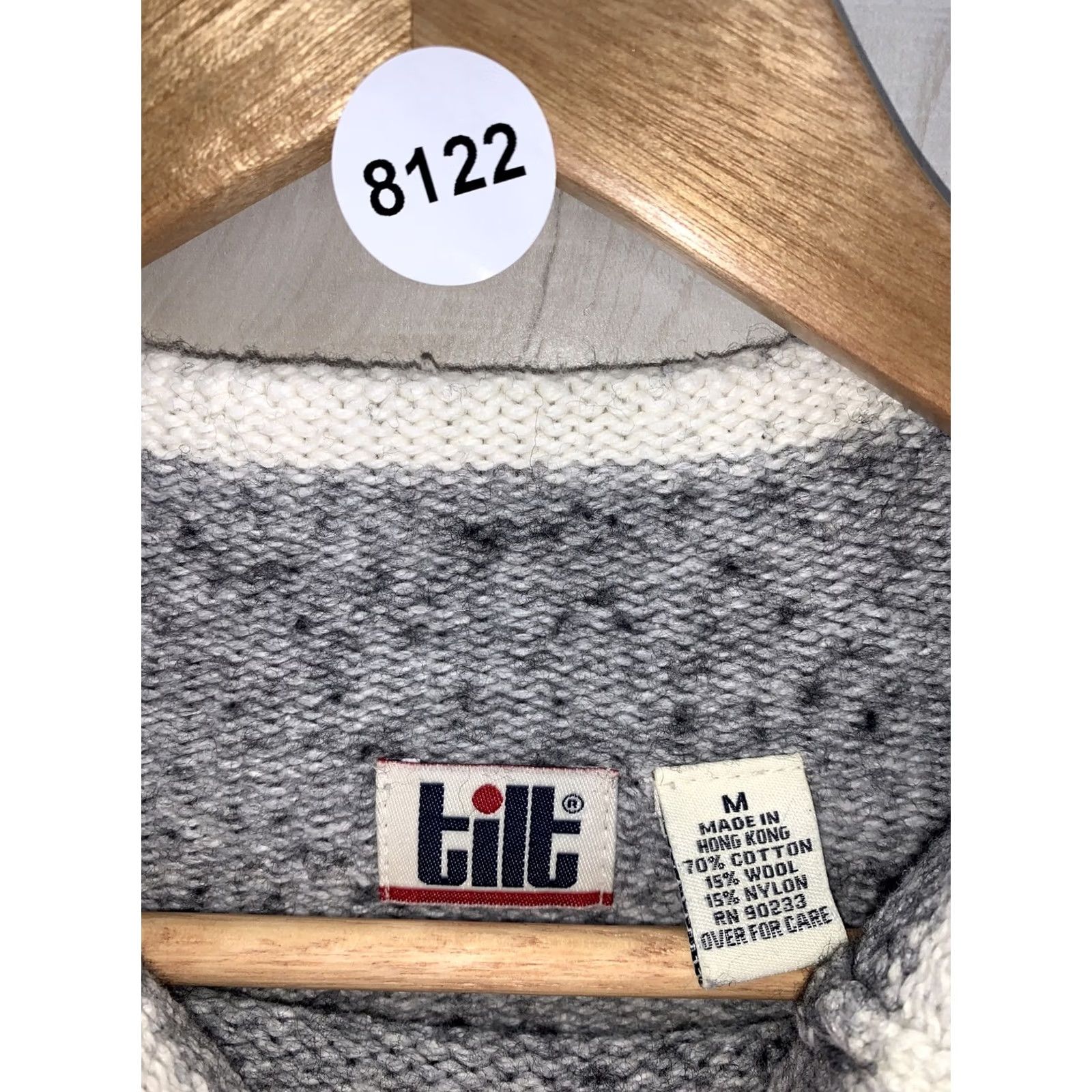 Vintage VINTAGE Womens Gray Speckled Black Wool Blend Embroidered Sweater-Medium-1990s-Gray Black Wool Blend Embroidered Sweater Womens Size M / US 6-8 / IT 42-44 - 3 Thumbnail
