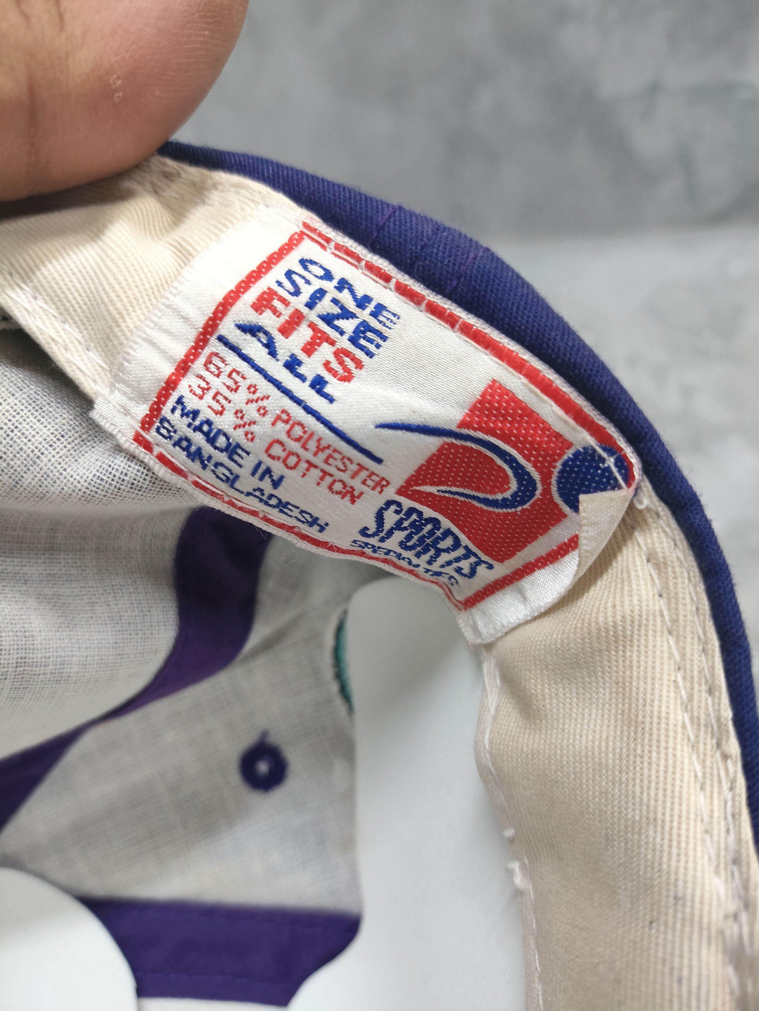 Sports Specialties Vintage Charlotte Hornets 90's Official NBA Big Logo Cap Size ONE SIZE - 8 Thumbnail