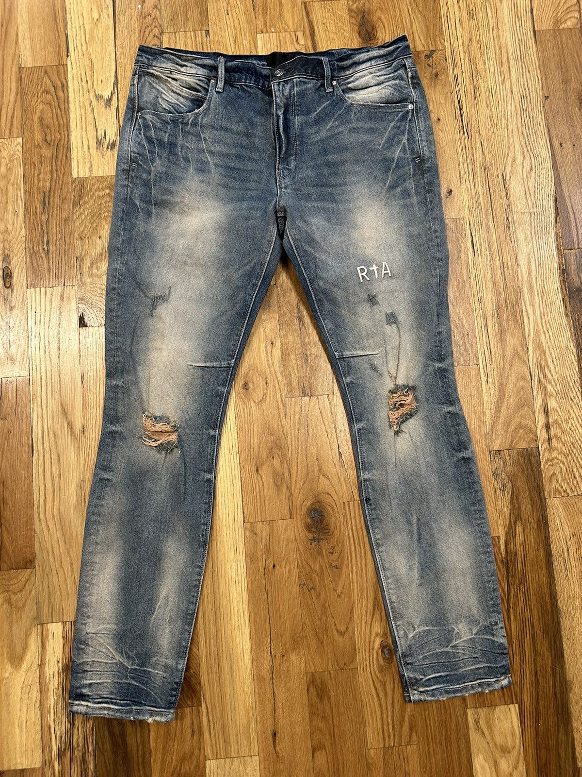 Rta Rta White Spell Blue Denim Jeans Size 38 Size US 38 / EU 54 - 1 Thumbnail