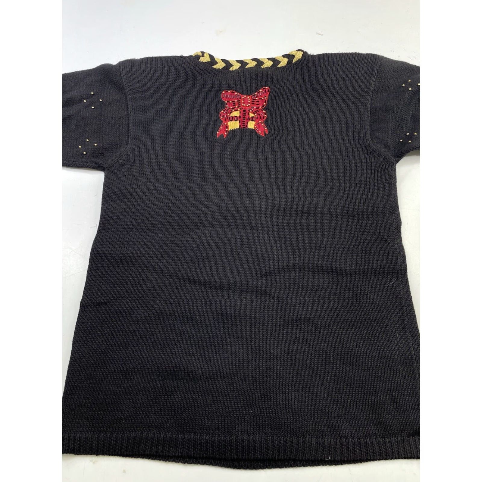 Vintage VINTAGE The Eagle’s Eye Christmas Knit Sweater Size S Women Black Jewel Christmas Ugly Sweater Size S / US 4 / IT 40 - 5 Thumbnail