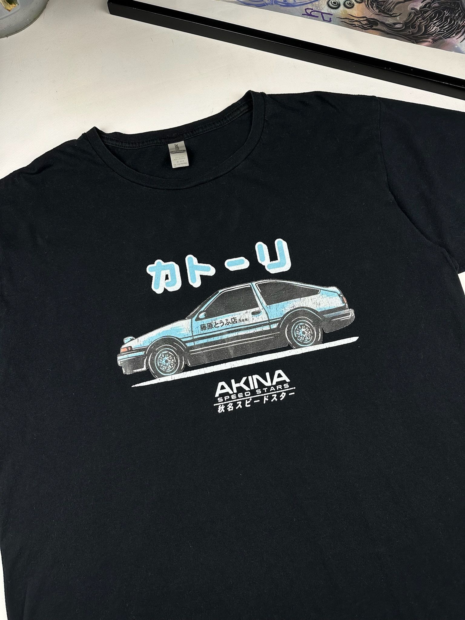 Anime Initial D manga series promo t shirt vintage Japan drift Size US XXL / EU 58 / 5 - 2 Thumbnail