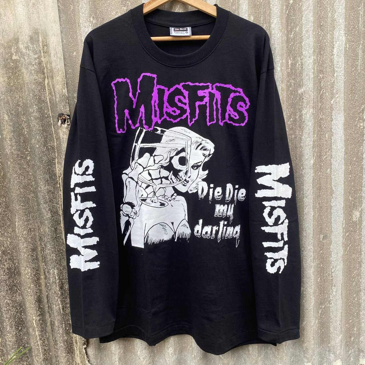 Pre-owned Band Tees X Misfits Vintage Bootleg Misfits Die Die My Darling Long Sleeve Tee In Black Blue