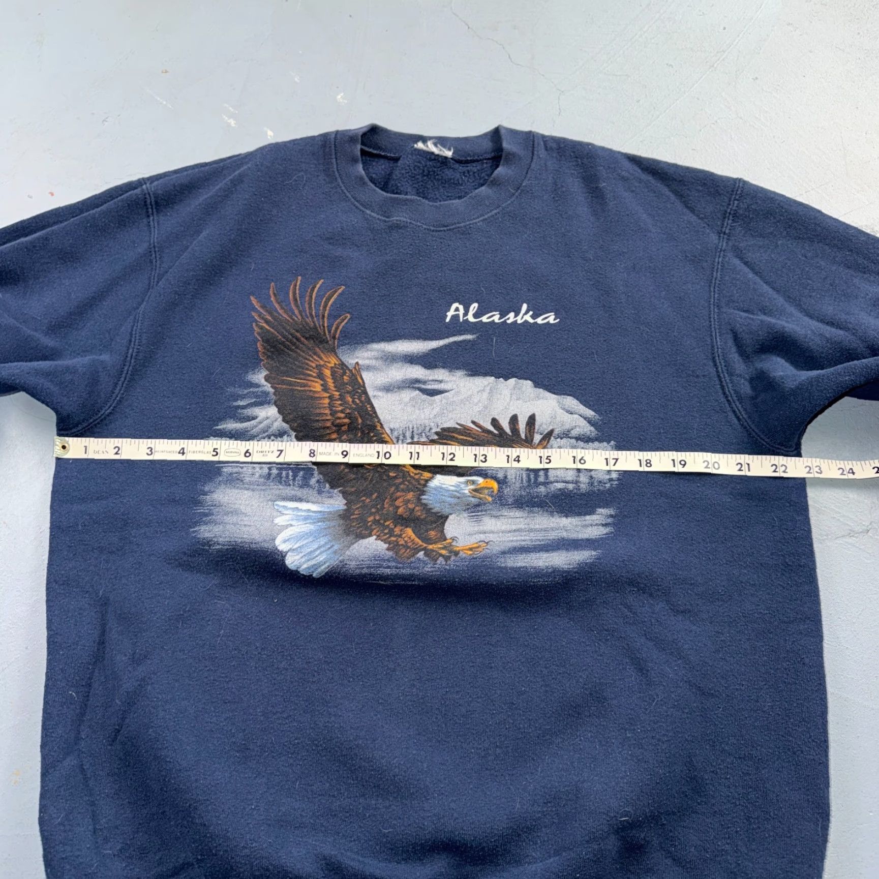 Fruit Of The Loom VTG Alaska Crewneck Sweatshirt USA Patriotic Eagle America Classic Blue Navy Size US L / EU 52-54 / 3 - 6 Thumbnail
