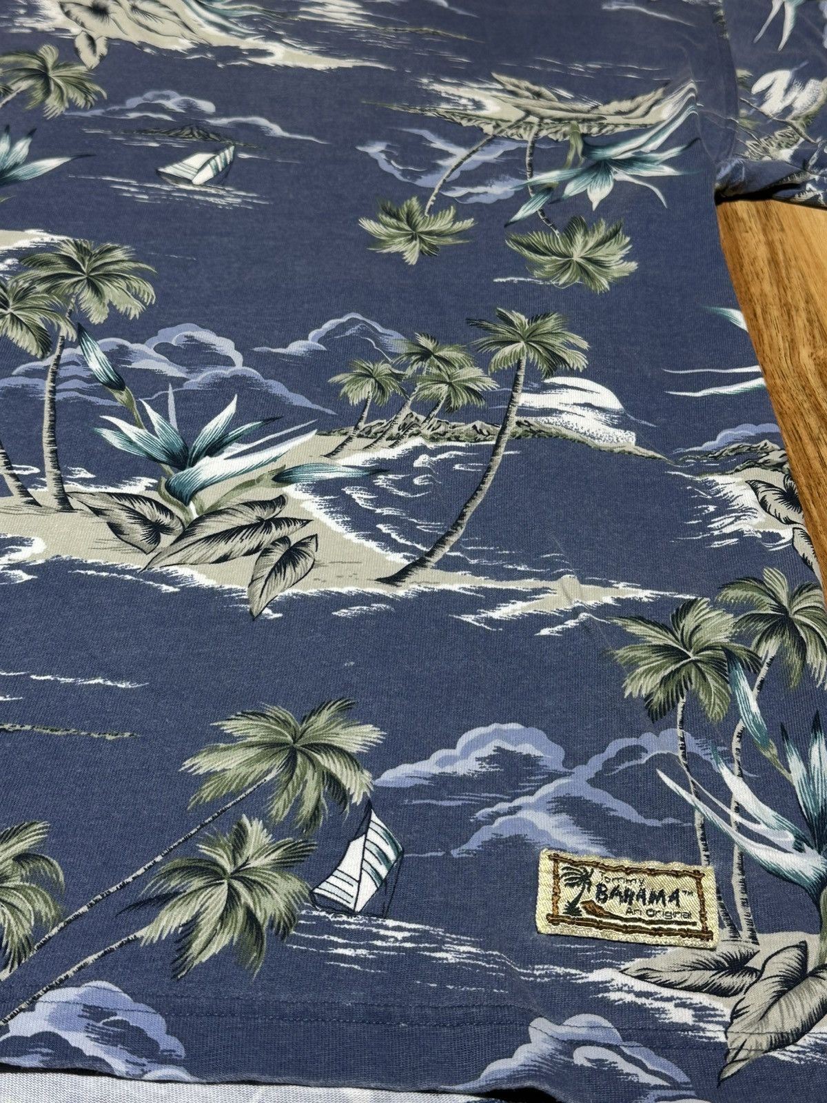 Tommy Bahama Tommy Bahama Polo in Ocean Blue with Palm Patterns Size US L / EU 52-54 / 3 - 3 Thumbnail