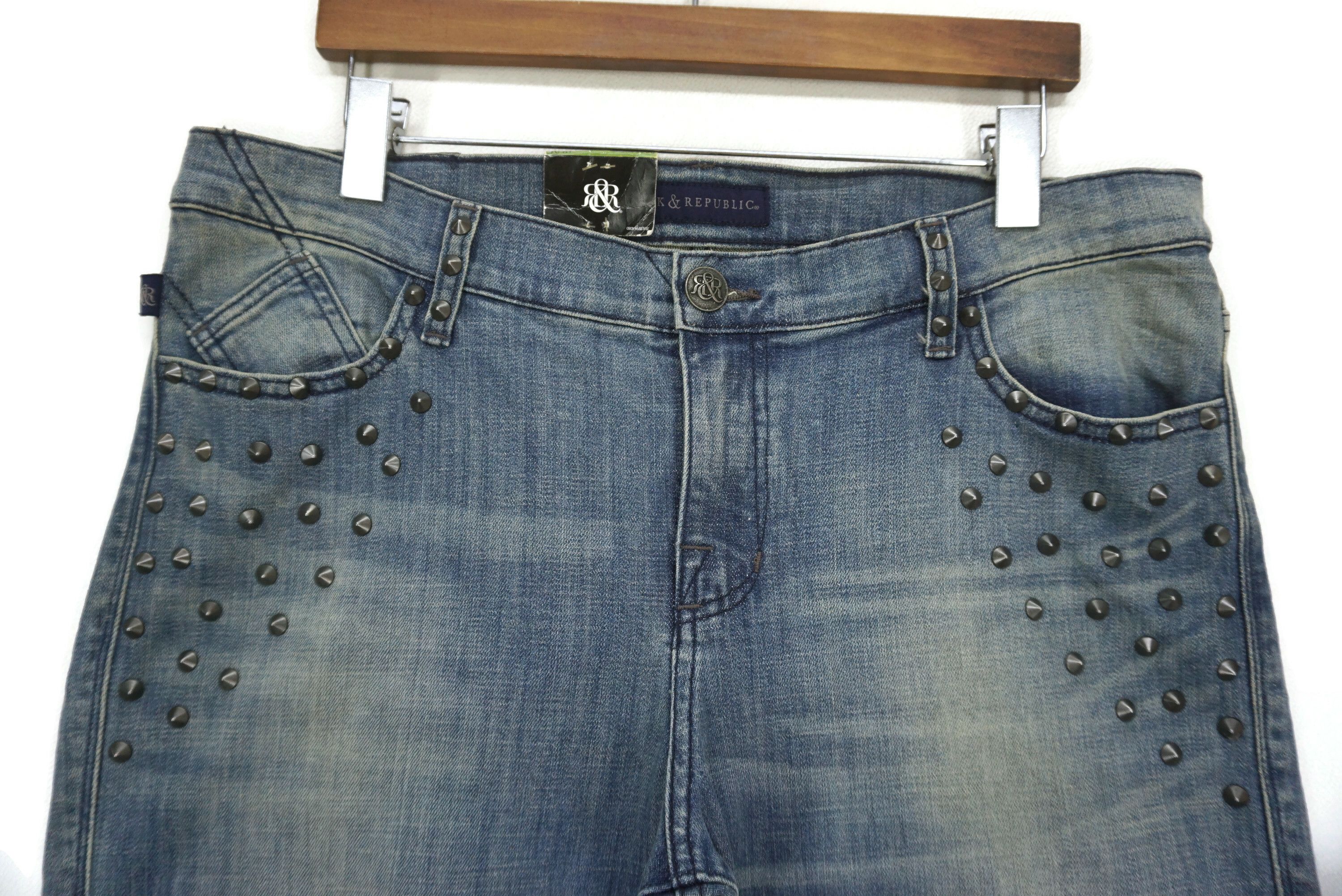 Rock & Republic Kasandra Jeans fits W38xL33 Bondage Bootcut Studded Denim Size 38" / US 16 / IT 52 - 3 Thumbnail