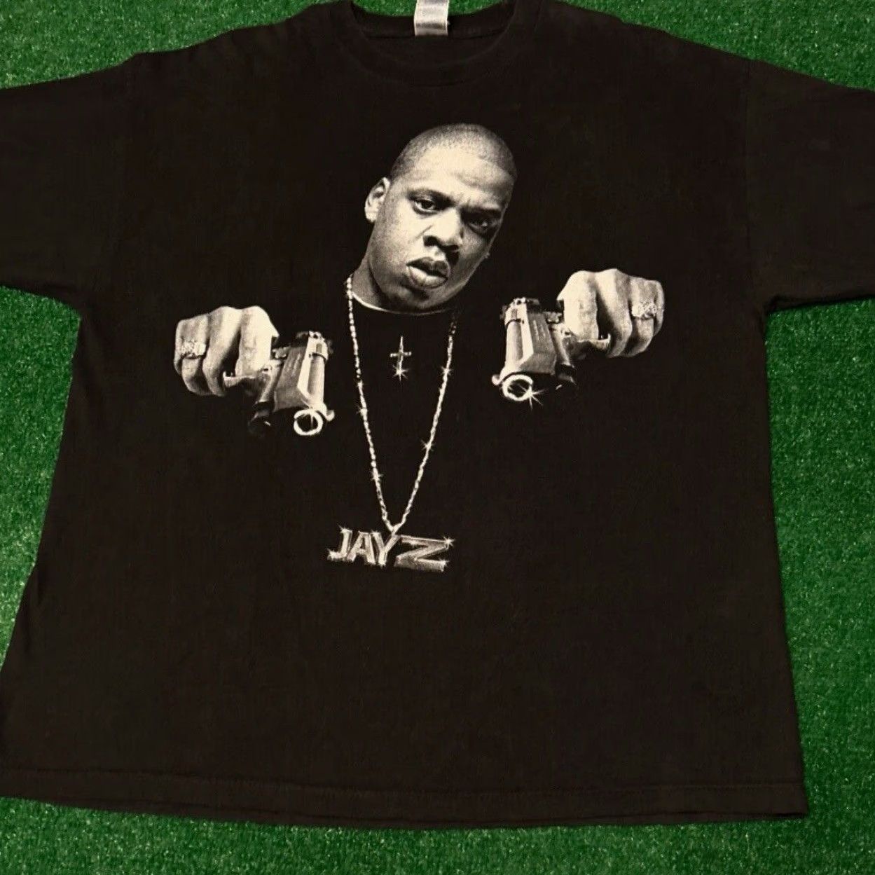 レア 90s ヴィンテージ MilkboneTシャツ XL Rap Tee VINTAGE 90s Jay Z Roc A Fella Records Rap T-Shirt Mens 2XL Black