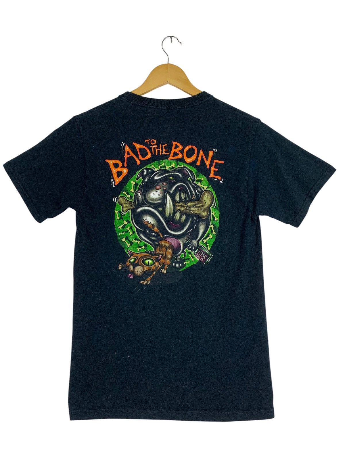 Fruit Of The Loom × Vintage Vintage Bad To The Bone T-Shirt Size US S / EU 44-46 / 1 - 1 Thumbnail