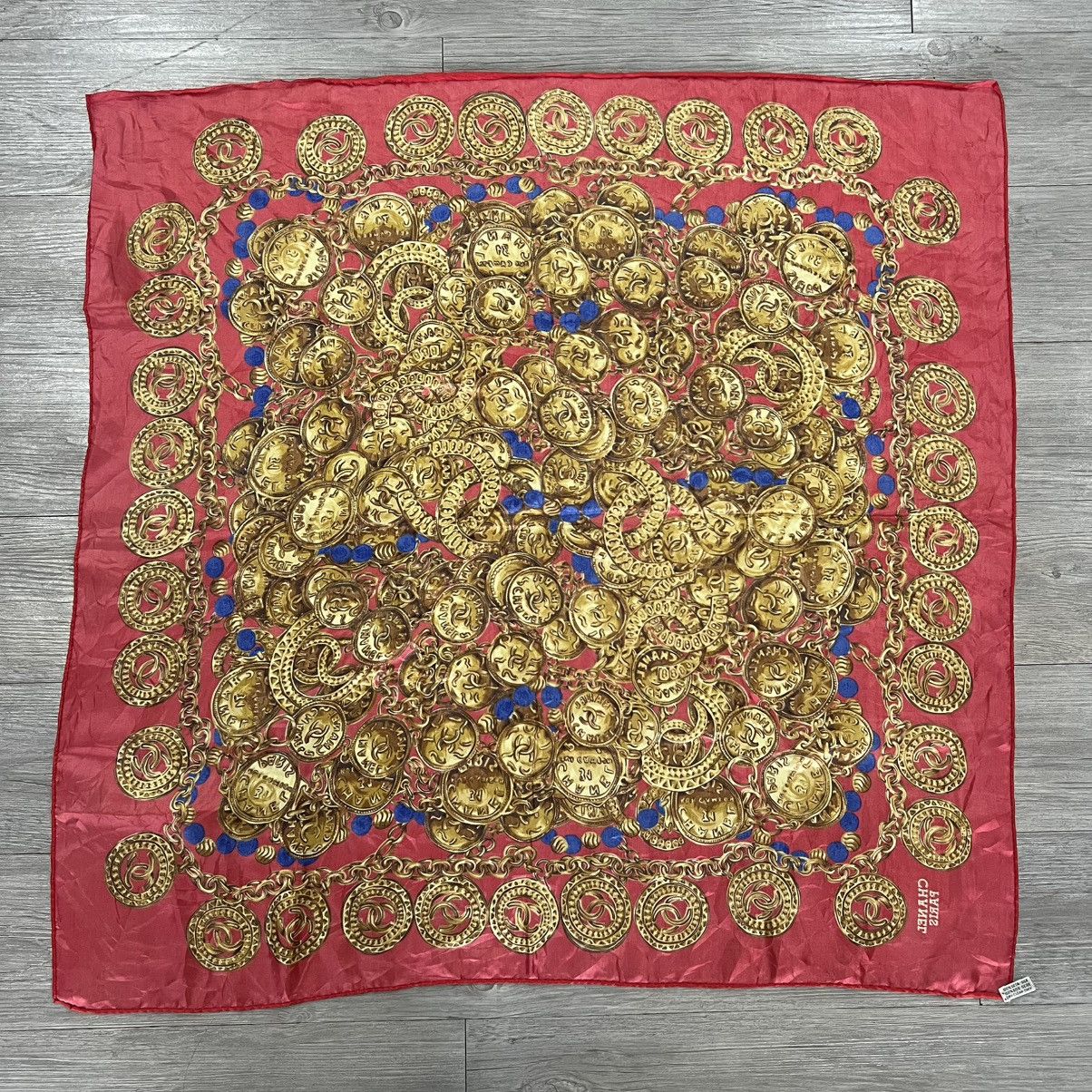 Chanel Chanel silk scarf vintage Size ONE SIZE - 5 Thumbnail