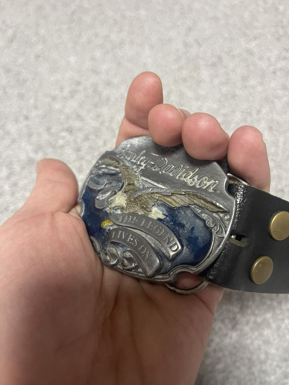 Harley Davidson Harley Davidson Vintage 90s Belt Made In USA Size ONE SIZE - 6 Thumbnail