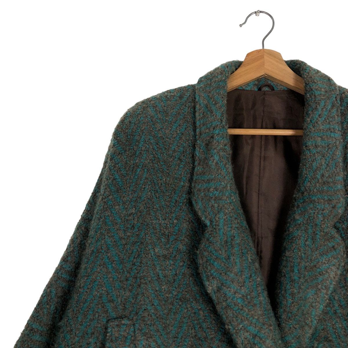 Japanese Brand 🔥Rich Green Fly Wool Herringbone Bomber Jacket Issey Miyake Size US M / EU 48-50 / 2 - 7 Thumbnail