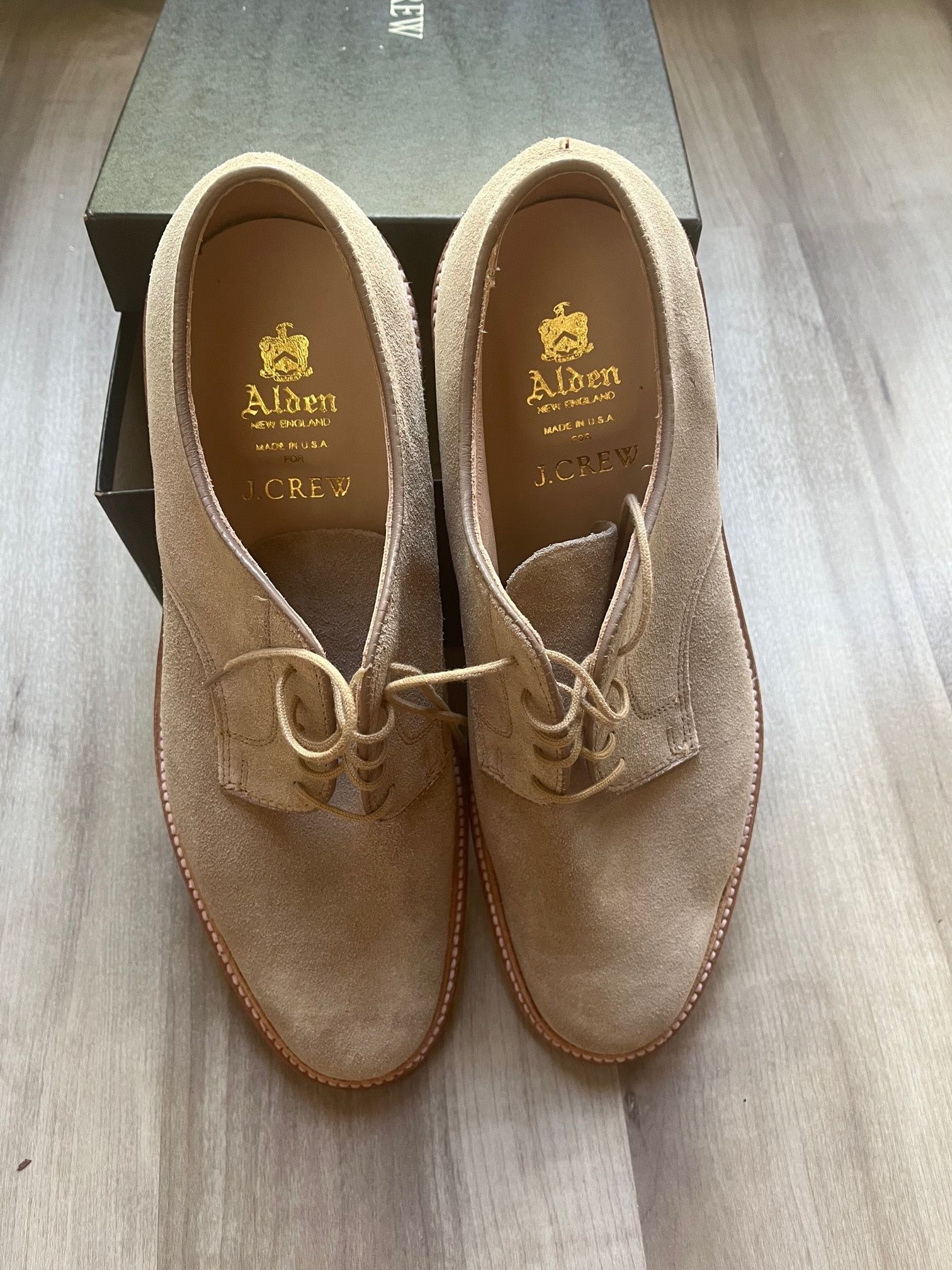 Alden × J.Crew Alden X J. Crew Sand Suede Plain Toe Bluchers Size US 11.5 / EU 44-45 - 5 Thumbnail