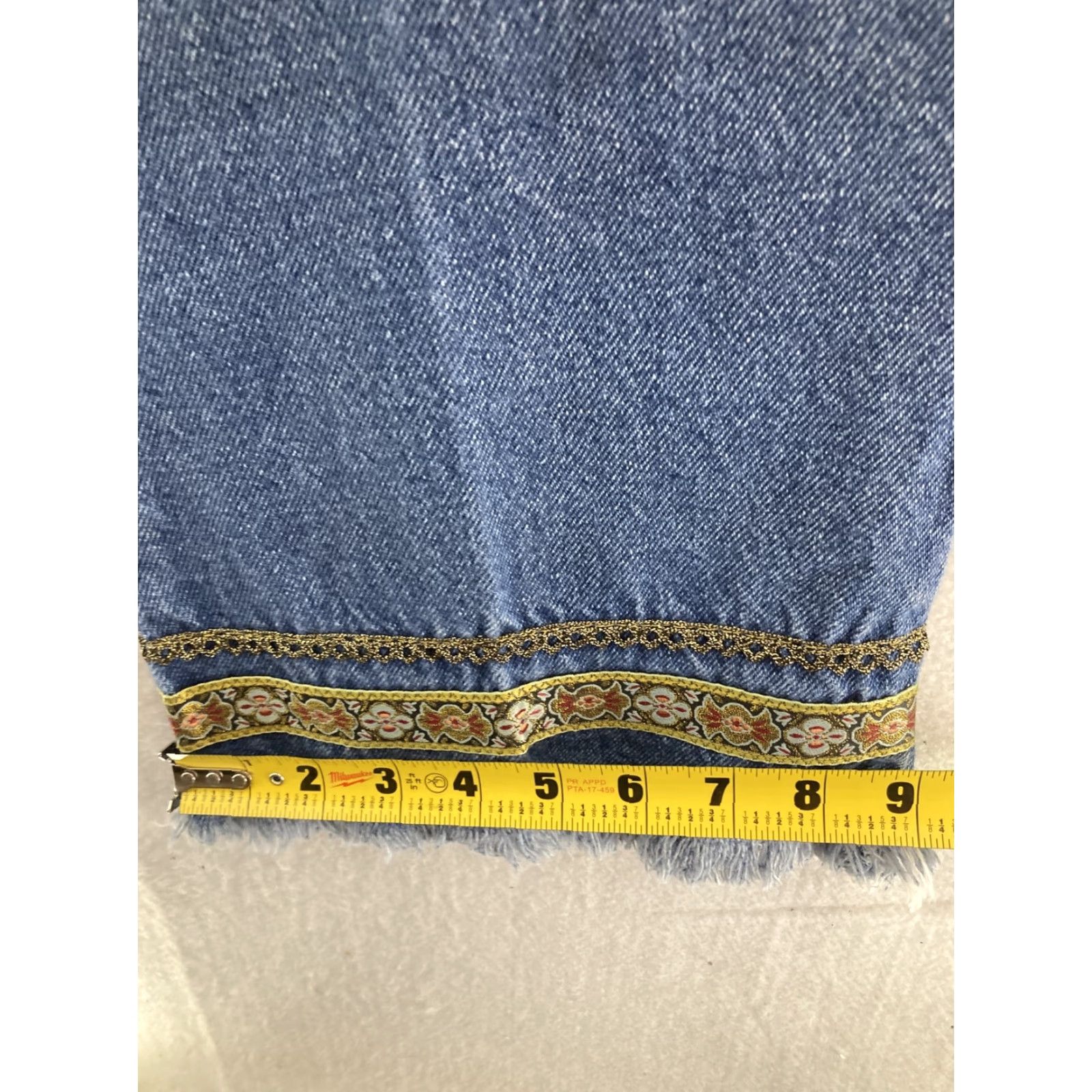 Vintage VINTAGE Second Generation High Rise Boot Jeans Womens 5 Tall Light Wash Blue Slim Straight 90s Western Size 27" / US 4 / IT 40 - 7 Thumbnail