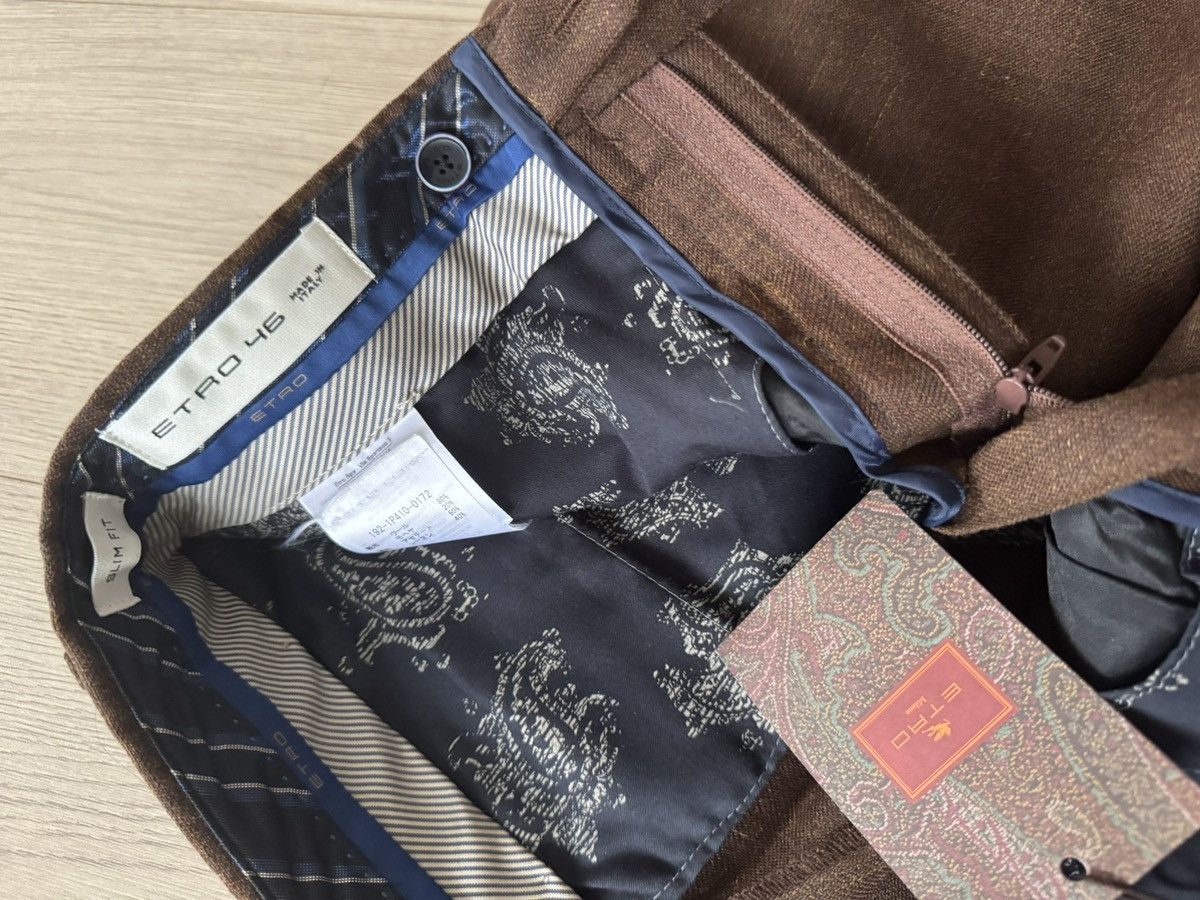 Etro Etro Burgundy wool and viscose blend trousers Size US 29 - 2 Thumbnail