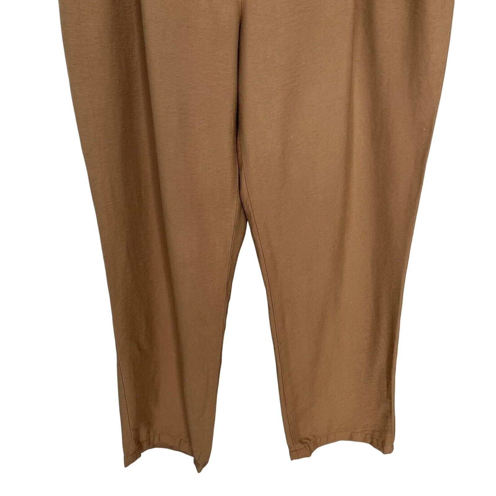Anthropologie Leith | Camel Tan Pleated Taper Leg Trouser Pants Sz Medium Size 30" / US 8 / IT 44 - 4 Thumbnail