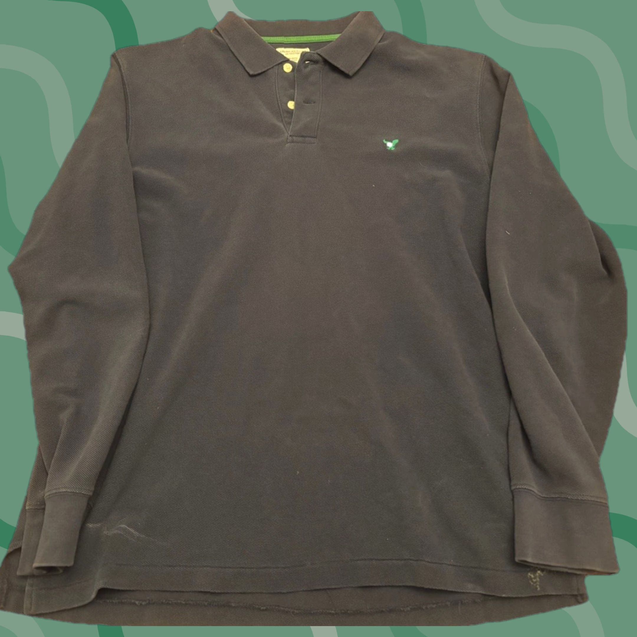 American Eagle Outfitters American Eagle Outfitters Polo Shirt M Blue 100% Cotton Long Sleeve Collared Knit Rugby Men Regular Size Type Polo Size US M / EU 48-50 / 2 - 1 Thumbnail