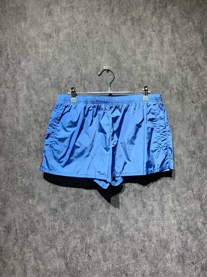 Prada Prada Light blue logo beach pants 2501-Nextarrow Size US 34 / EU 50 - 1 Thumbnail