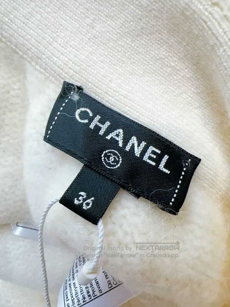 Chanel Chanel 21b beige white schoolbag buckle knitted skirt Size 24" / US 00 / IT 34 - 6 Thumbnail
