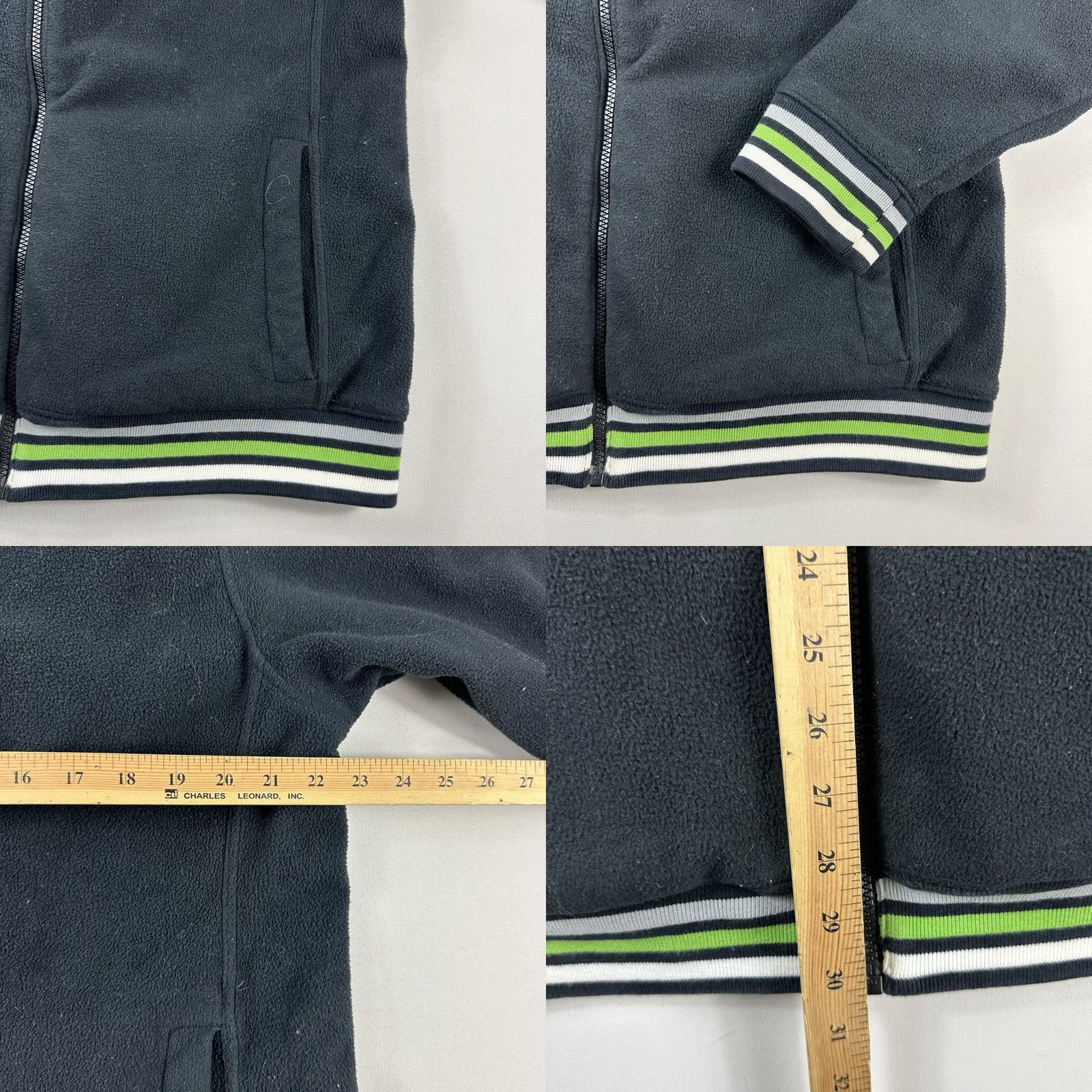 Jordan Brand VINTAGE Jordan Nike Air Chicago Full Zip Bomber Jacket Mens XL Black Green 243363 001 Size US XL / EU 56 / 4 - 8 Thumbnail