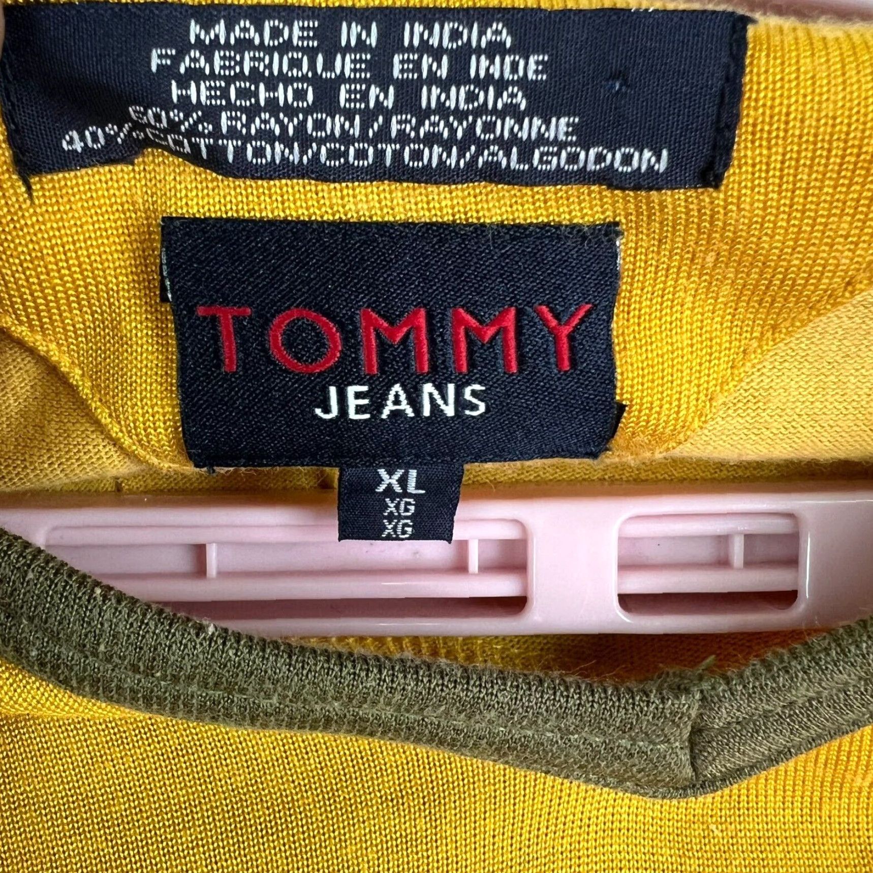 Tommy Hilfiger Tommy Hilfiger HS Jersey T-Shirt Mens XL Yellow Distressed Vintage Jersey Striped Embroidered Logo 5 Seconds of Summer Womens? Size US XL / EU 56 / 4 - 5 Thumbnail