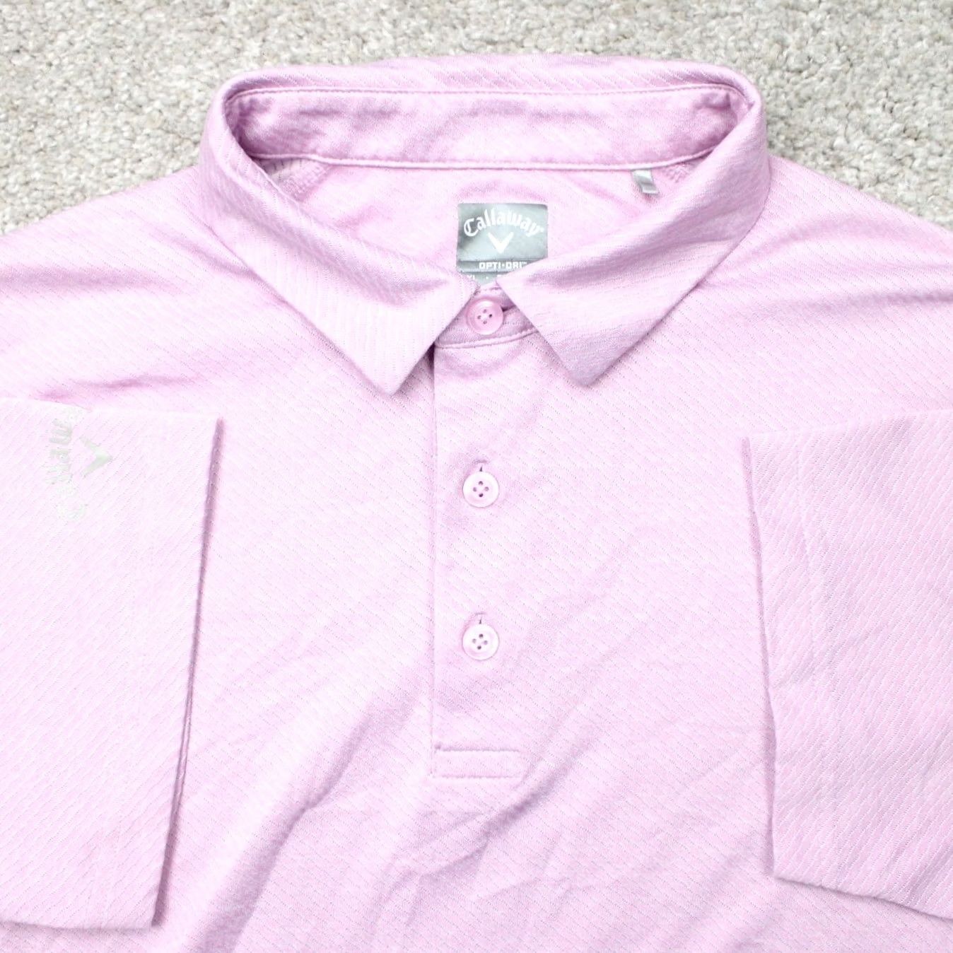 Callaway Callaway Polo Shirt Mens Large Pink Striped Golf Polyester Stretch Short Sleeve Size US L / EU 52-54 / 3 - 2 Thumbnail