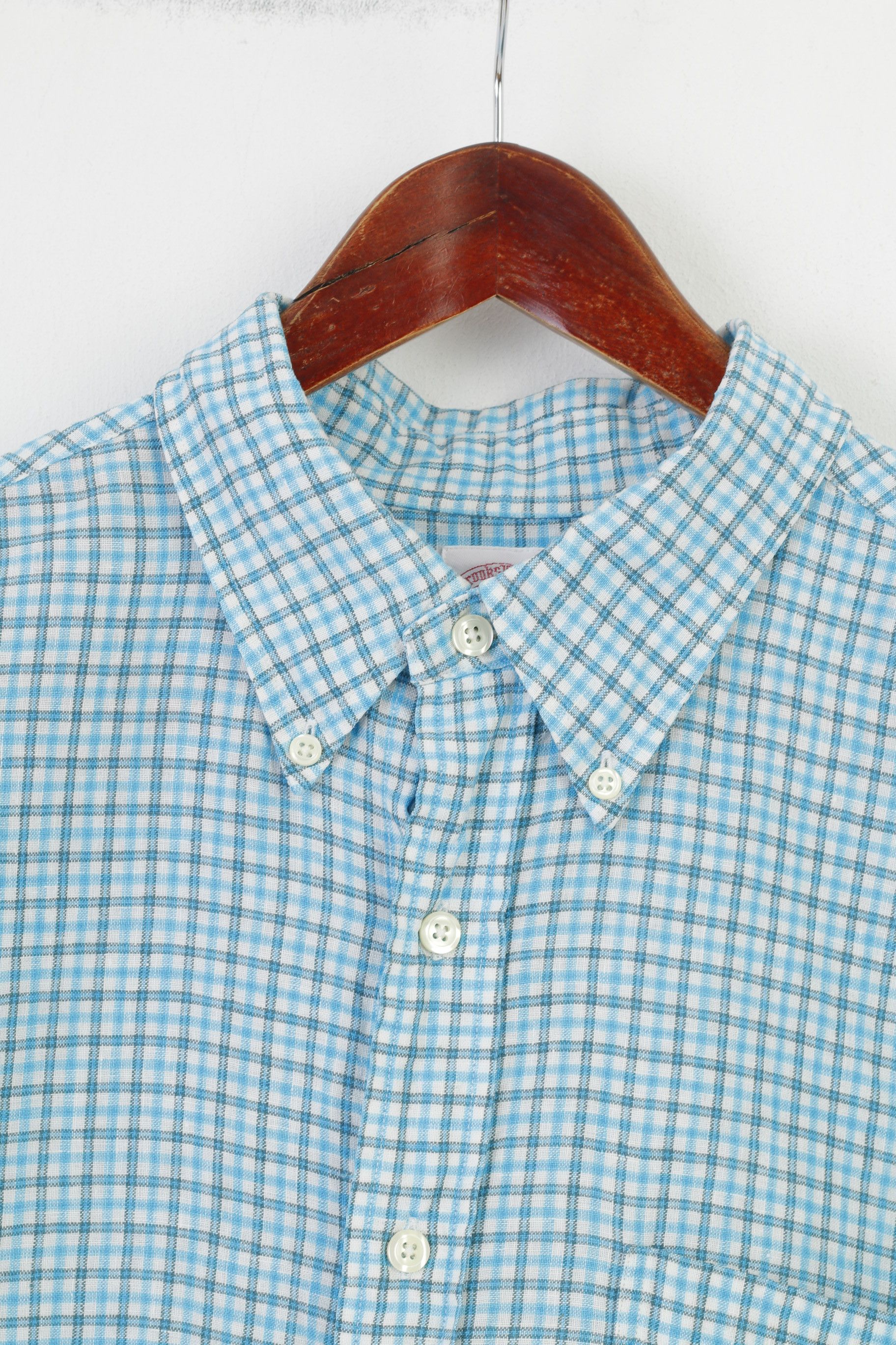 Brooks Brothers Brooks Brothers Men XL Casual Shirt Blue Linen 10518 Size US XL / EU 56 / 4 - 5 Thumbnail