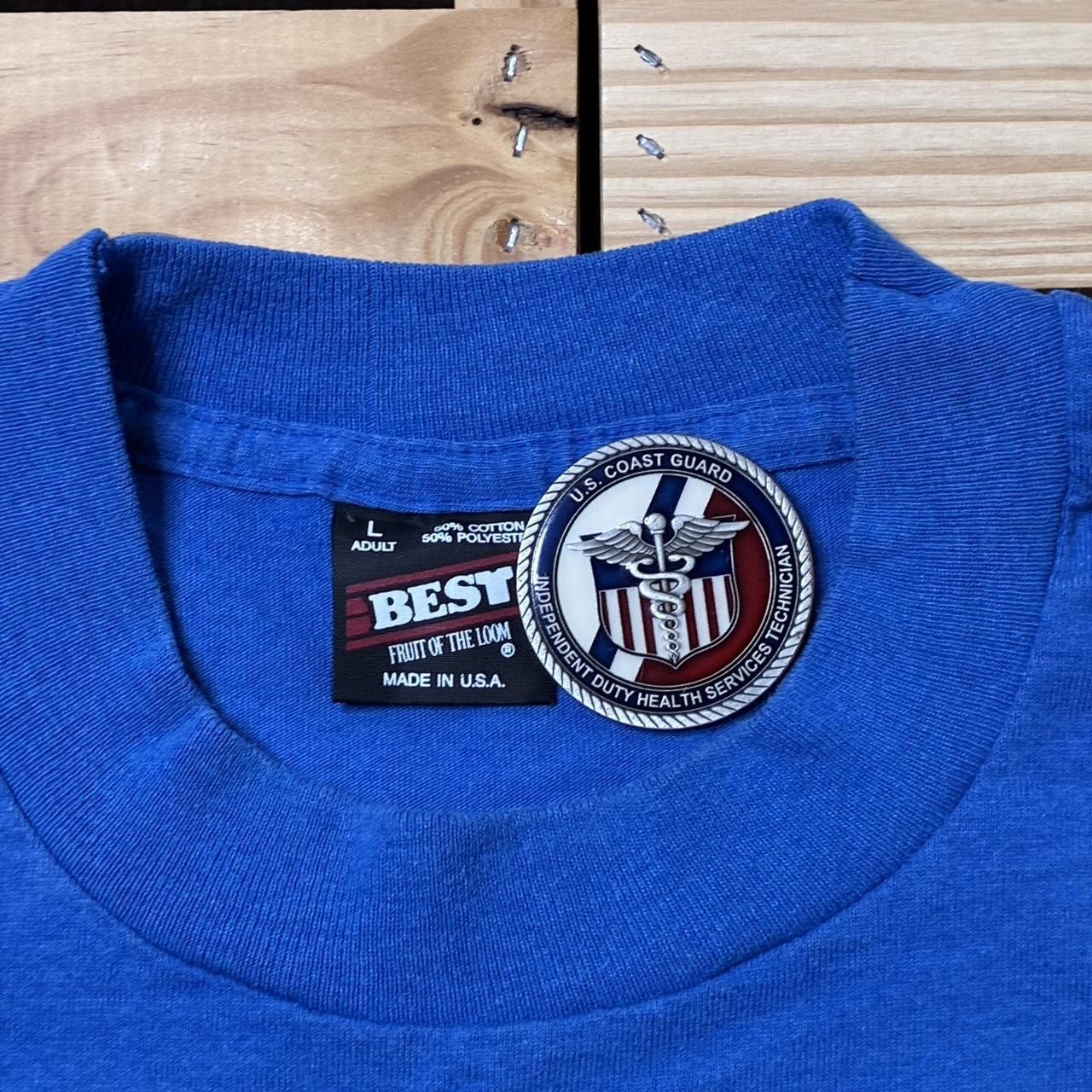 Fruit Of The Loom Vintage "I'm Trying to See..." Blue Funny Tee Size Large Size US L / EU 52-54 / 3 - 4 Thumbnail