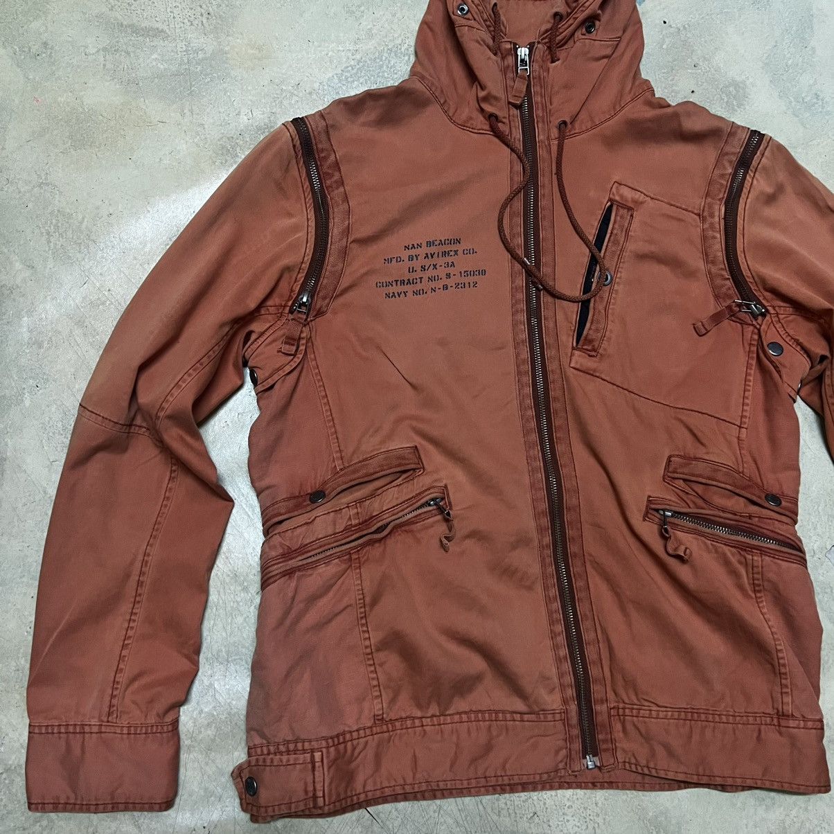 Avirex Avirex Military Style Hoodie Jacket Multi pockets Size US L / EU 52-54 / 3 - 4 Thumbnail
