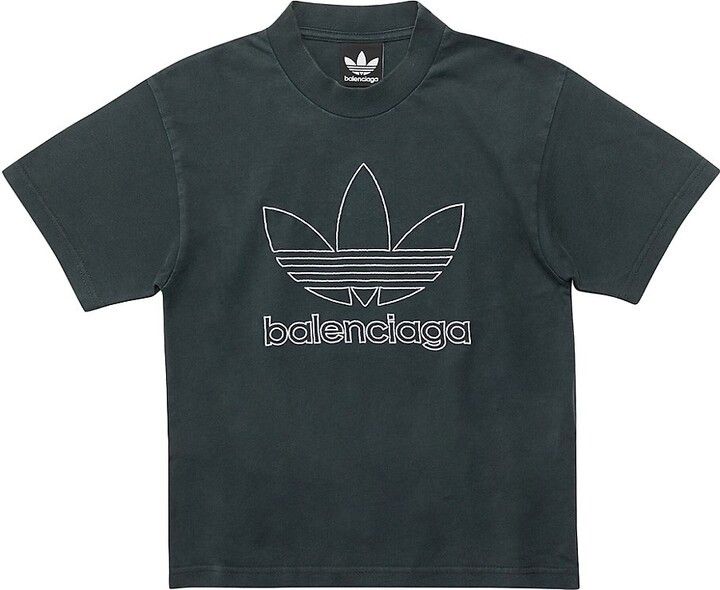 o1srvl11e0424 Balenciaga / Adidas T-Shirt in Green