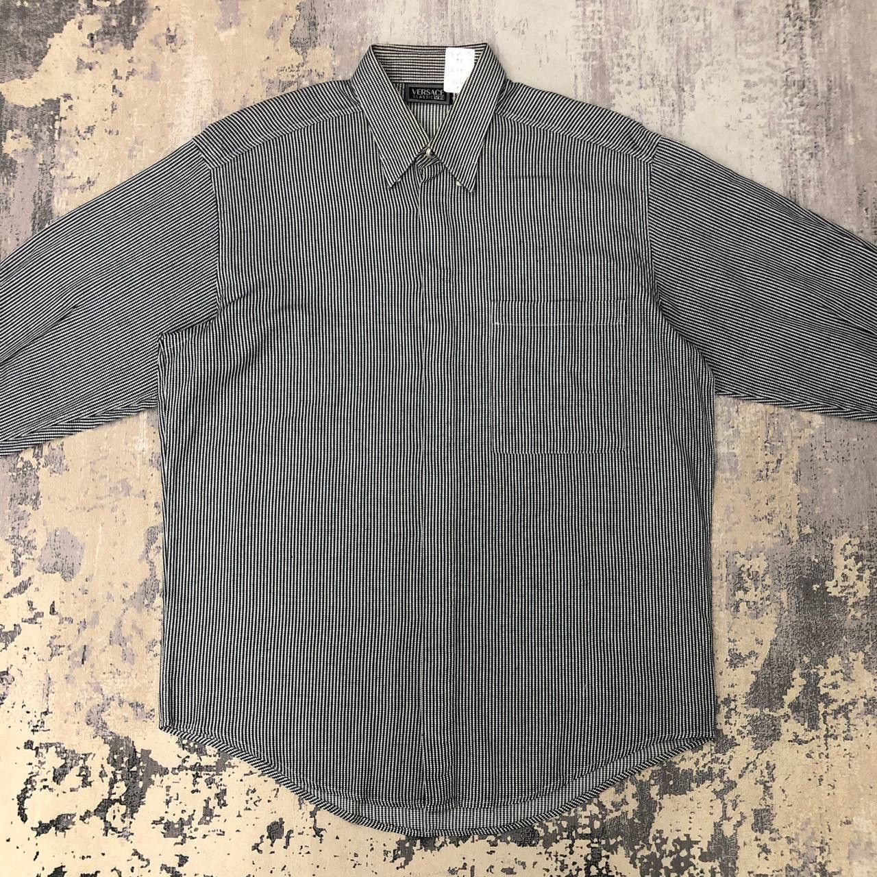 Versace T534. VERSACE HICKORY STRIPED SHIRTS Size US L / EU 52-54 / 3 - 2 Thumbnail