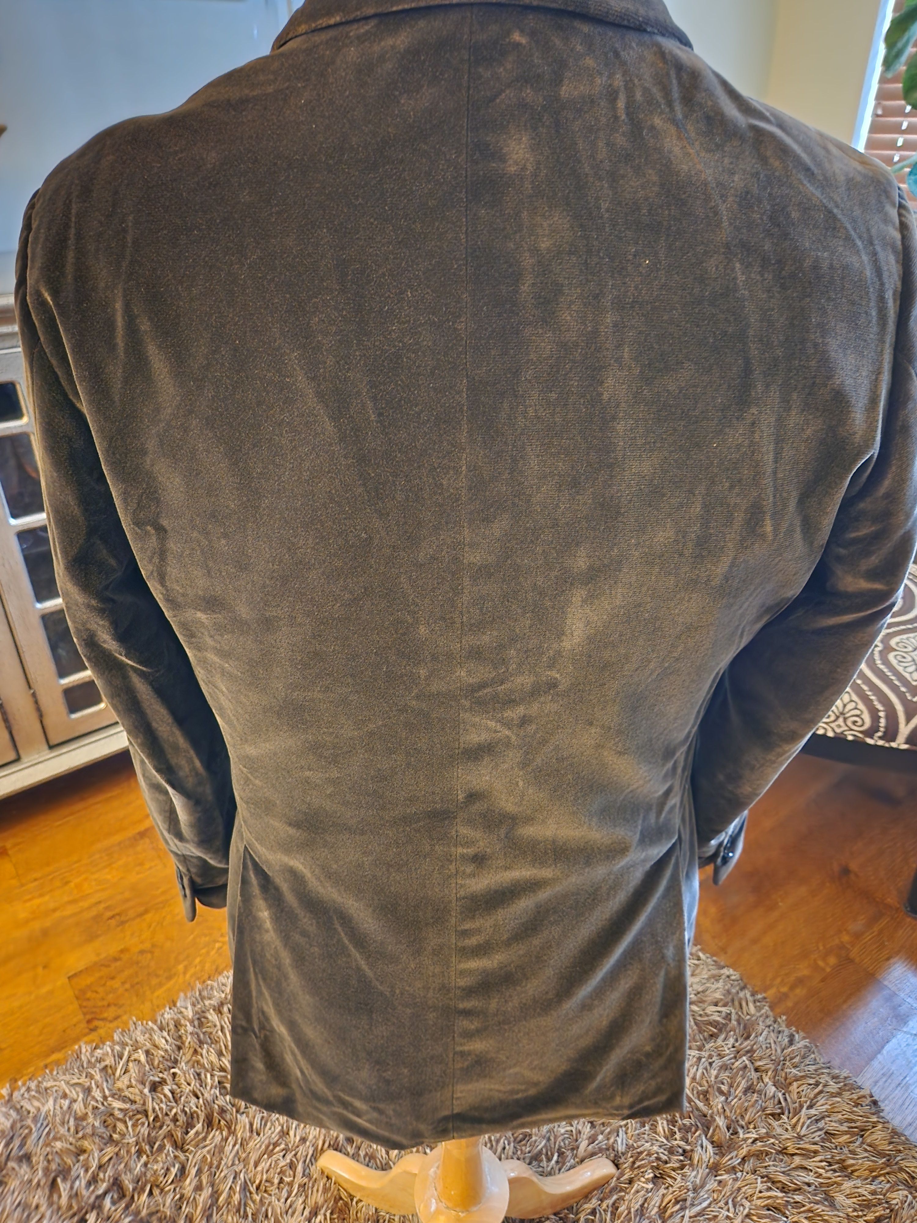 Theory Men's Velvet Blazer 2 Button Mint Brown Blazer Size 42R - 2 Thumbnail