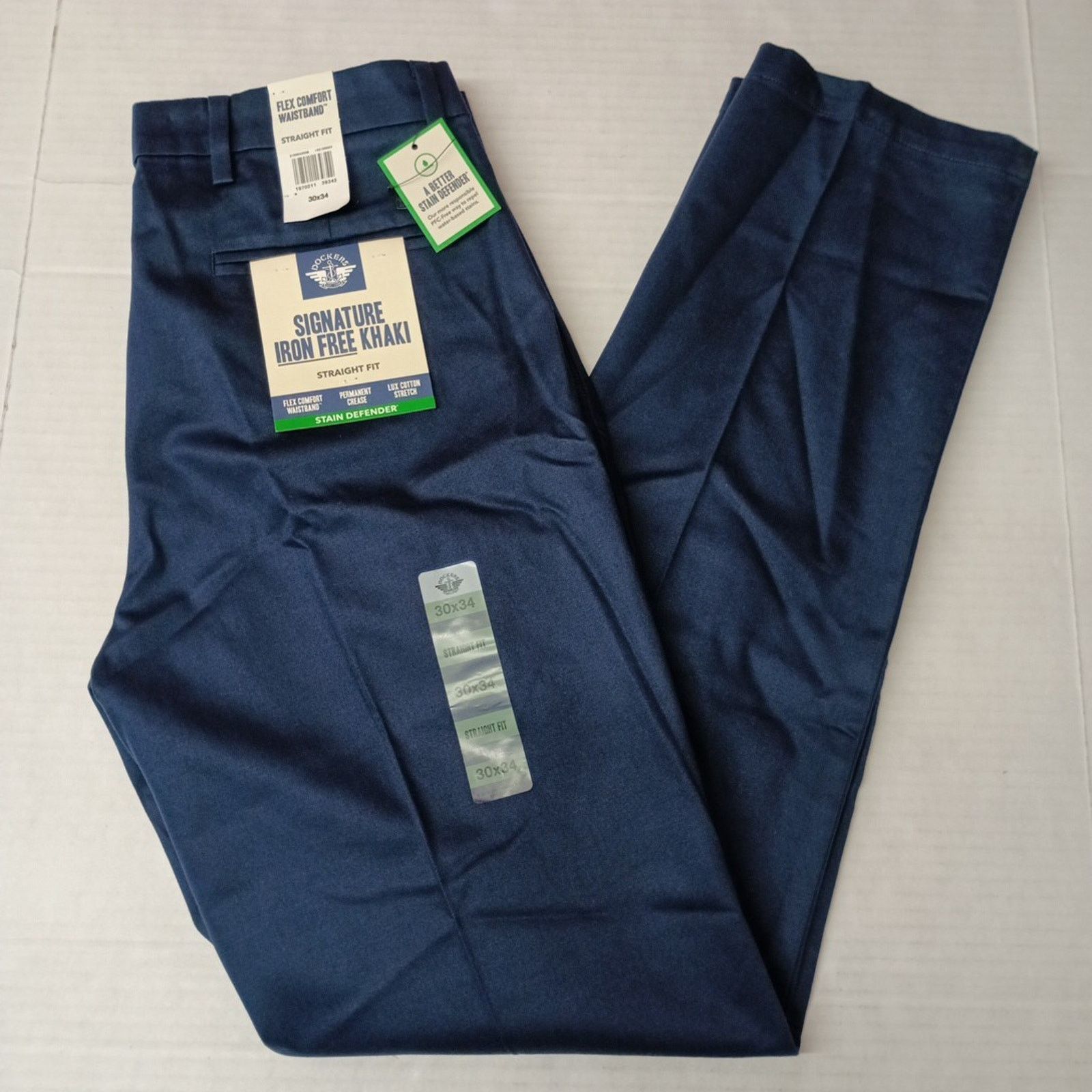 Dockers Dockers Iron Free Khakis Men's Size 30x34 Blue Straight Fit Size US 30 / EU 46 - 1 Thumbnail