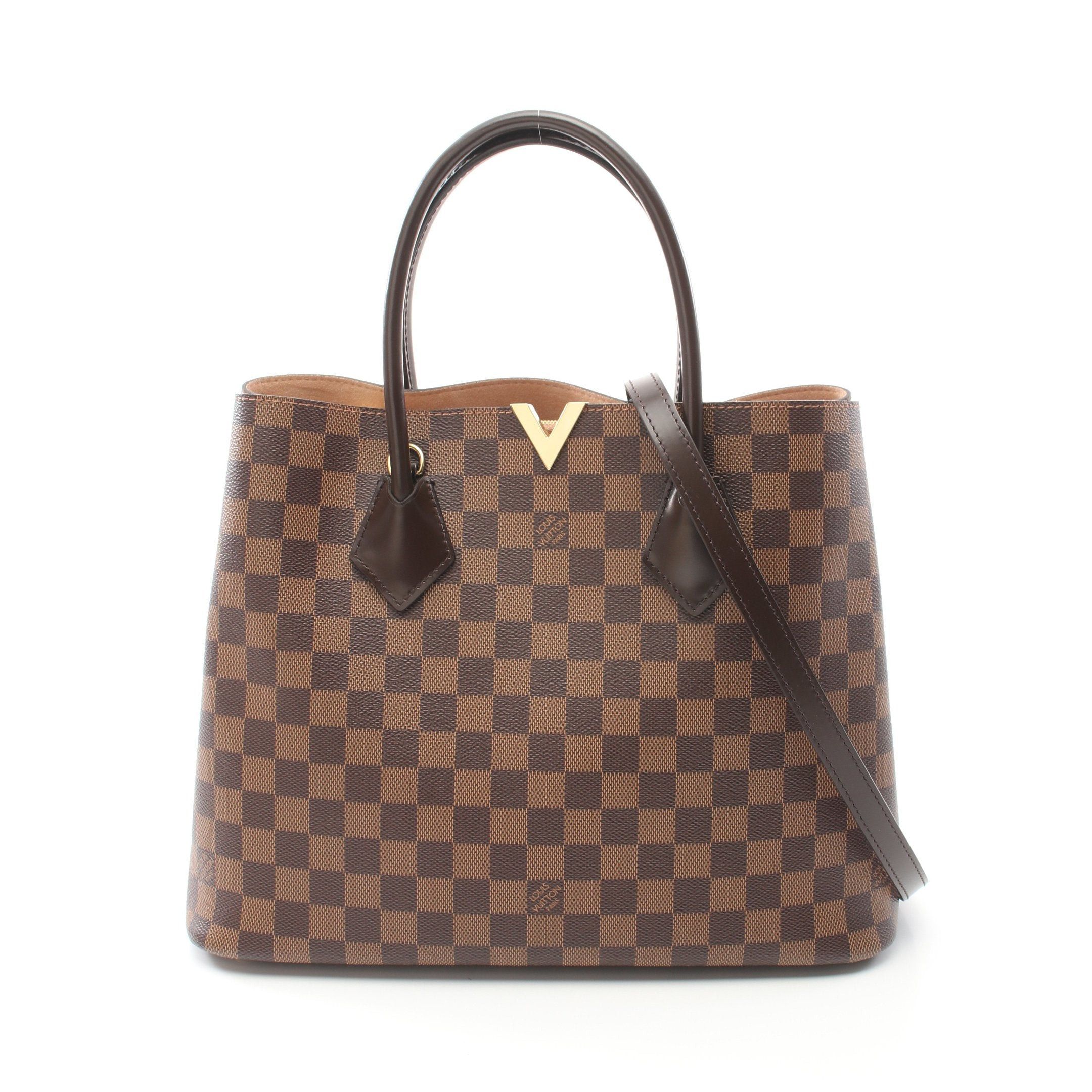 Louis Vuitton Louis Vuitton Kensington Damier Ebene Handbag Leather Brown Size ONE SIZE - 1 Thumbnail