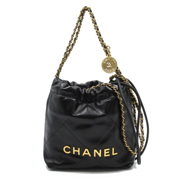 Chanel CHANEL CHANEL 22 2wayShoulder Black leather AS3980 | Grailed