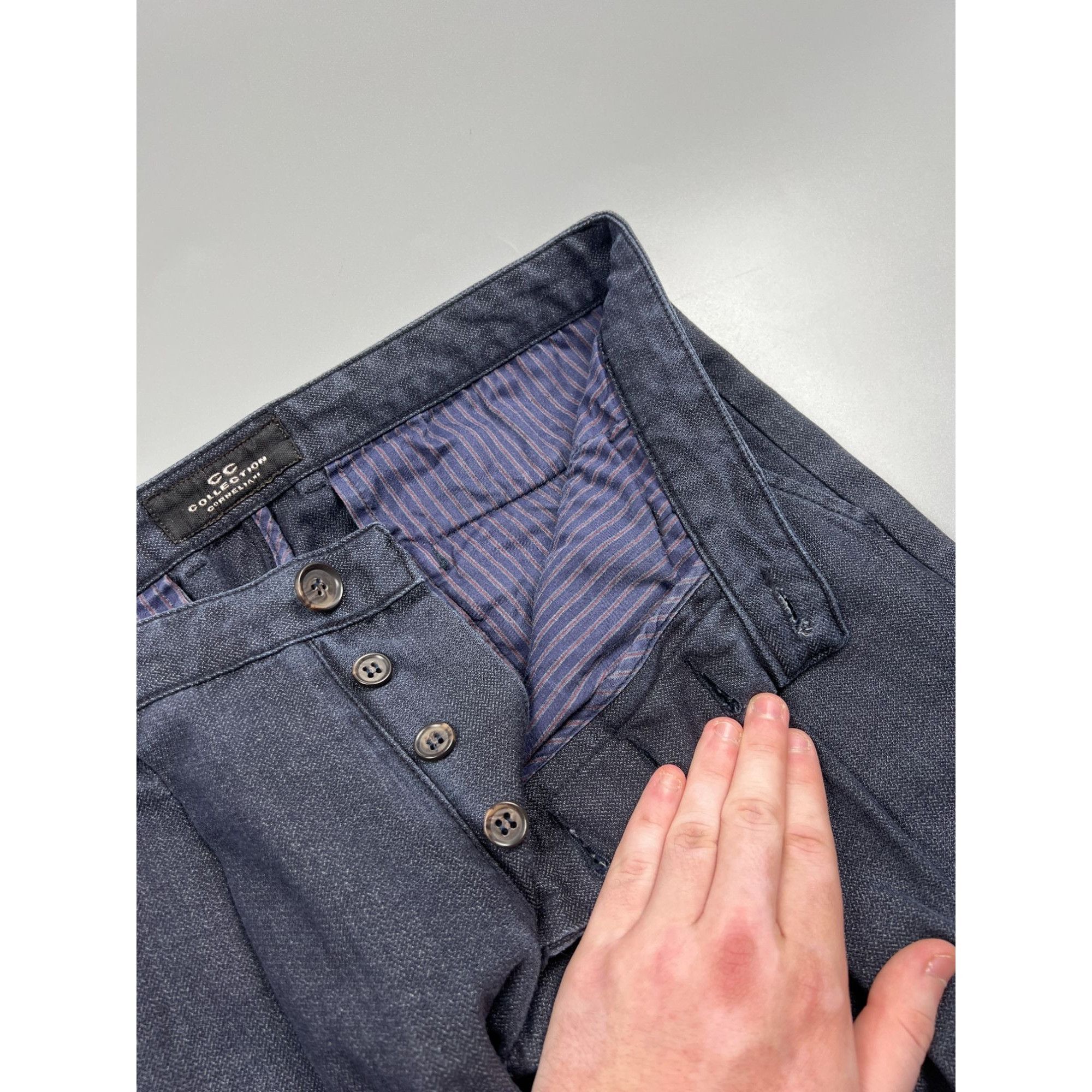 Corneliani Corneliani Collection Pleated Front Denim Jeans (Y0800) Size US 34 / EU 50 - 6 Thumbnail