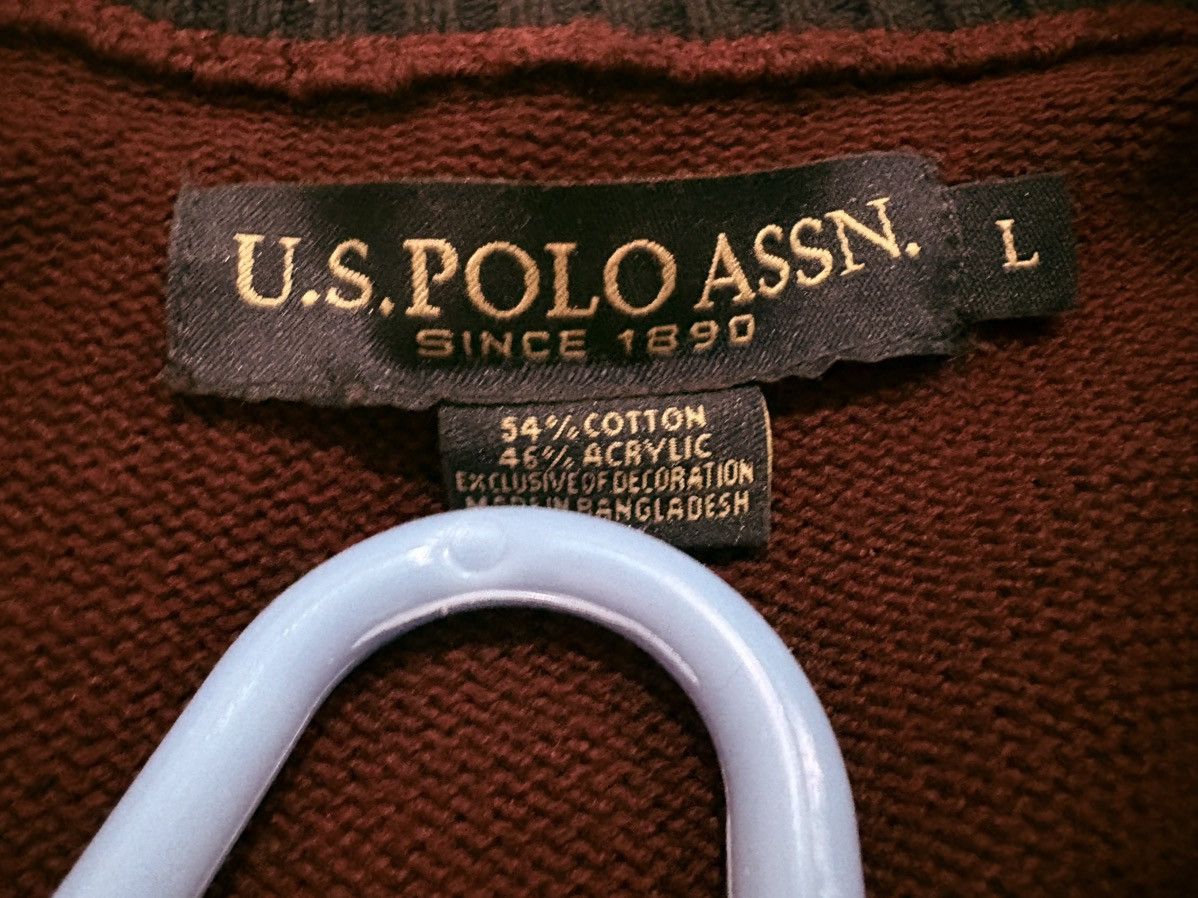 U.S. Polo Assn. Ralph Lauren Polo Quarter Zip Sweater Size US L / EU 52-54 / 3 - 3 Thumbnail
