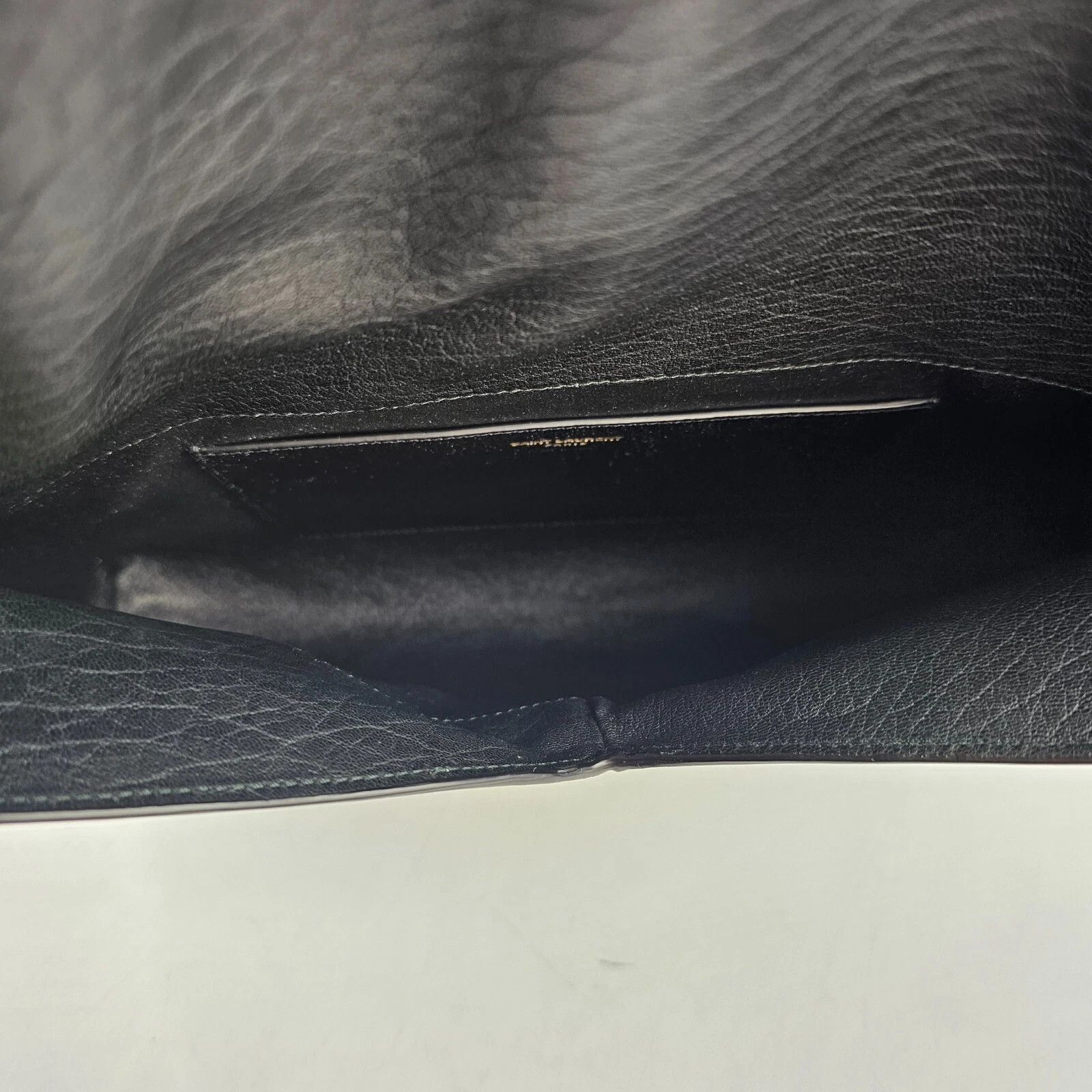 Saint Laurent Paris SAINT LAURENT Cassandre Large Black Leather Envelope Size ONE SIZE - 8 Thumbnail