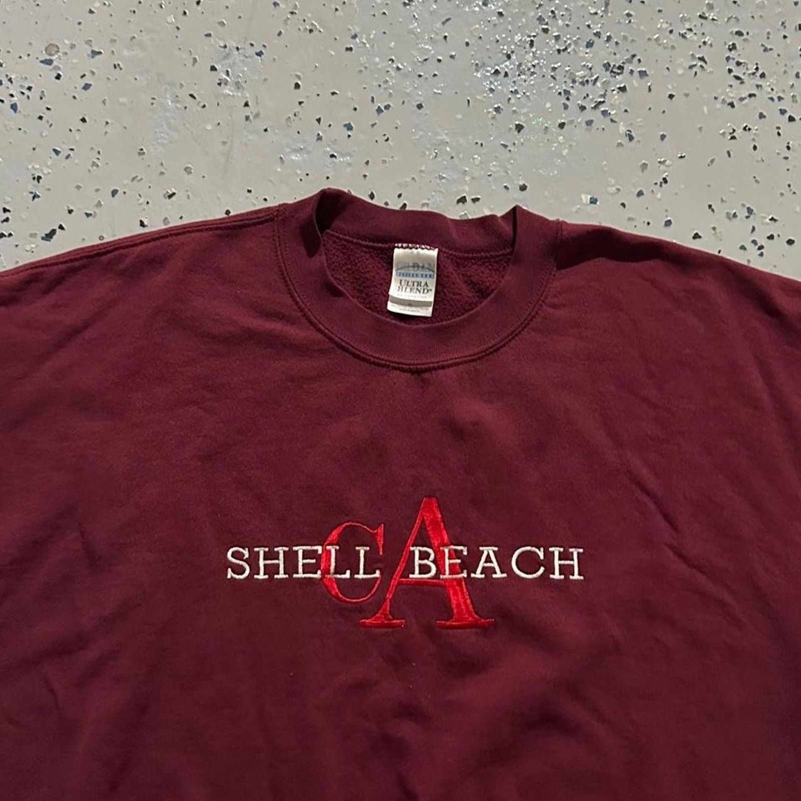 Gildan Vintage Gildan Seal Beach California Burgundy Sweater Size US L / EU 52-54 / 3 - 2 Thumbnail