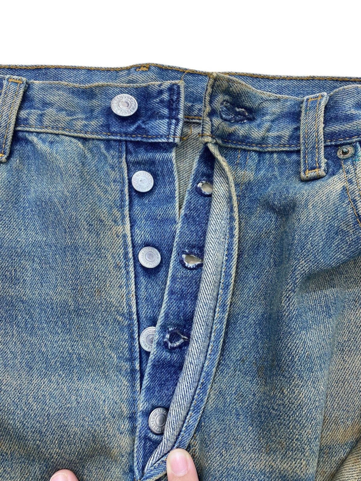 Levi's Levi’s 501 90’s Mud Wash Ripped Jeans Size US 34 / EU 50 - 14 Thumbnail