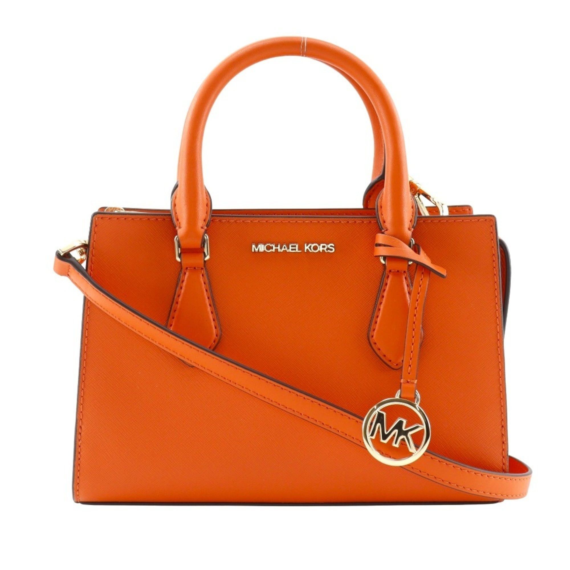 Michael Kors Michael Kors SHEILA Handbag, 2-Way Shoulder Bag, 35S3G6HS5L, Calfskin, Orange, Zipper, SHEILA, Women's Size ONE SIZE - 1 Thumbnail