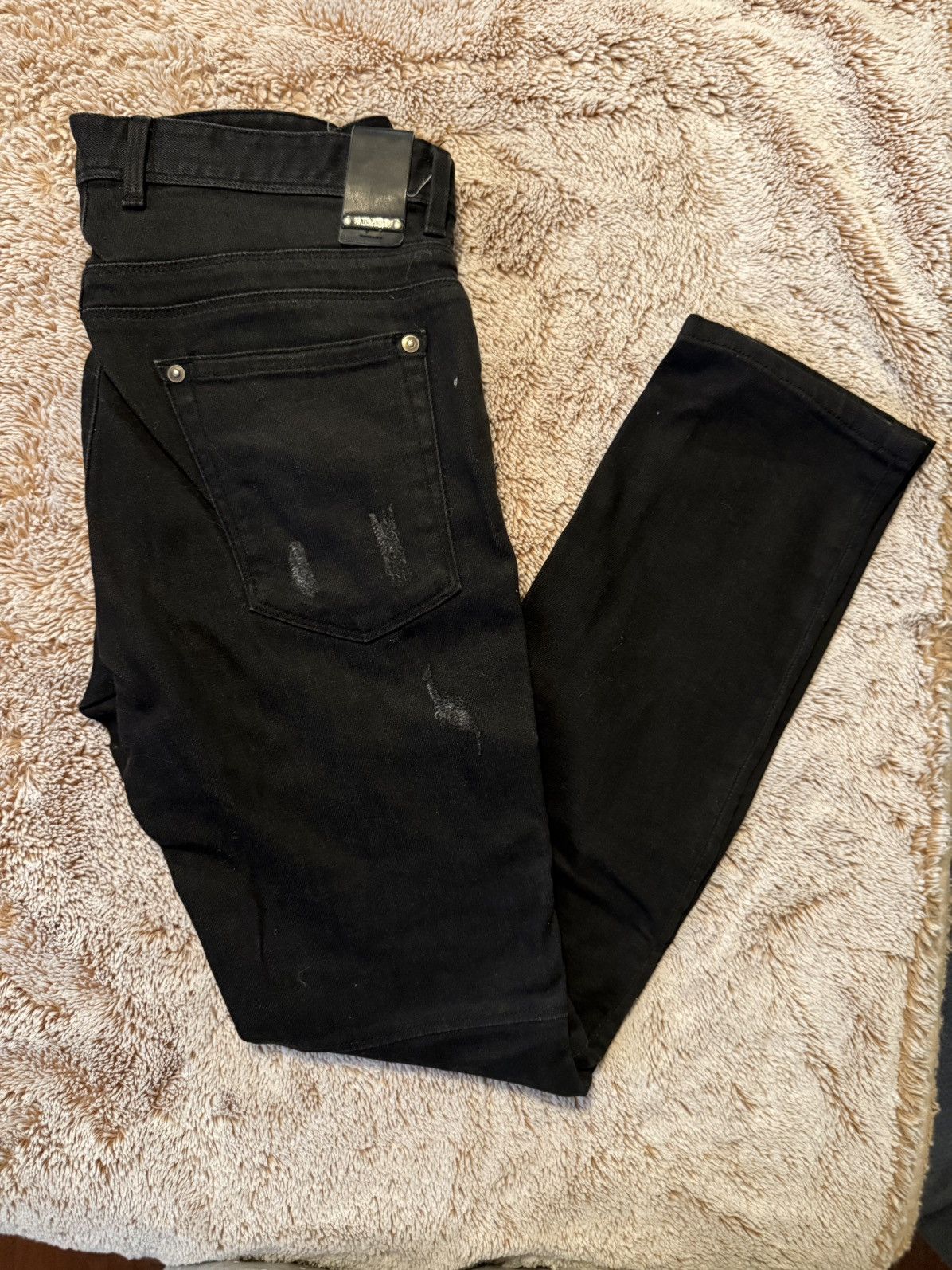 Just Cavalli Black distressed JustCavalli Jeans Size US 29 - 2 Thumbnail