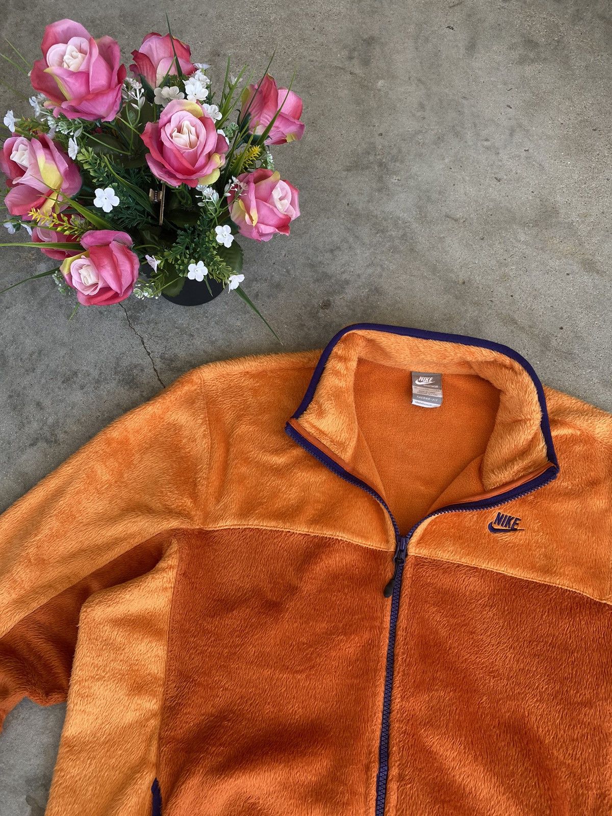image of Y2K Nike Micro Sherpa in Orange, Men's (Size XL)
