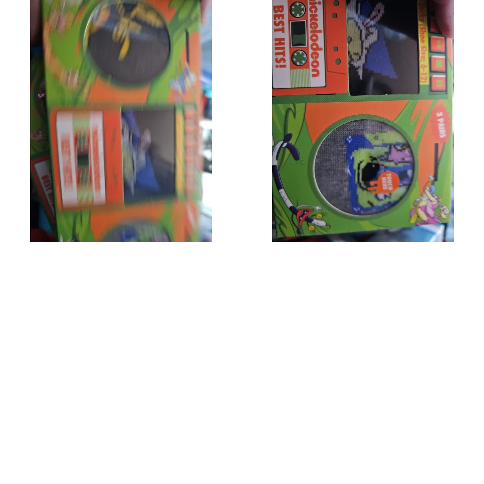 Nickelodeon NICKELODEON Best Hits Socks BoomBox Set 3 Pairs Crew Socks Men 6-12 Multicolor Polyester Size ONE SIZE - 8 Thumbnail